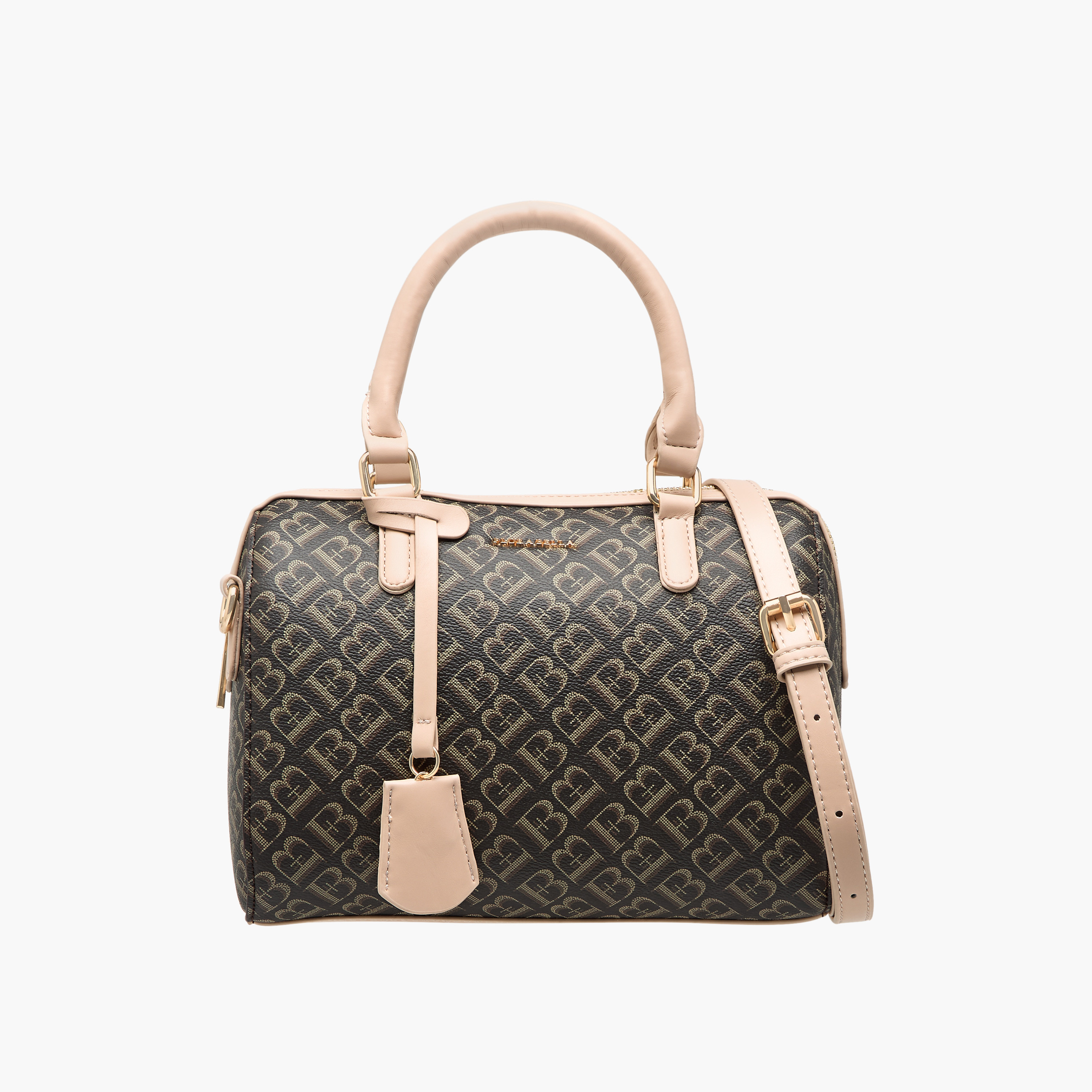 Flora Bella Monogram Print Tote Bag with Handles and Detachable Strap-women-bagsandwallets-handbags-image-1