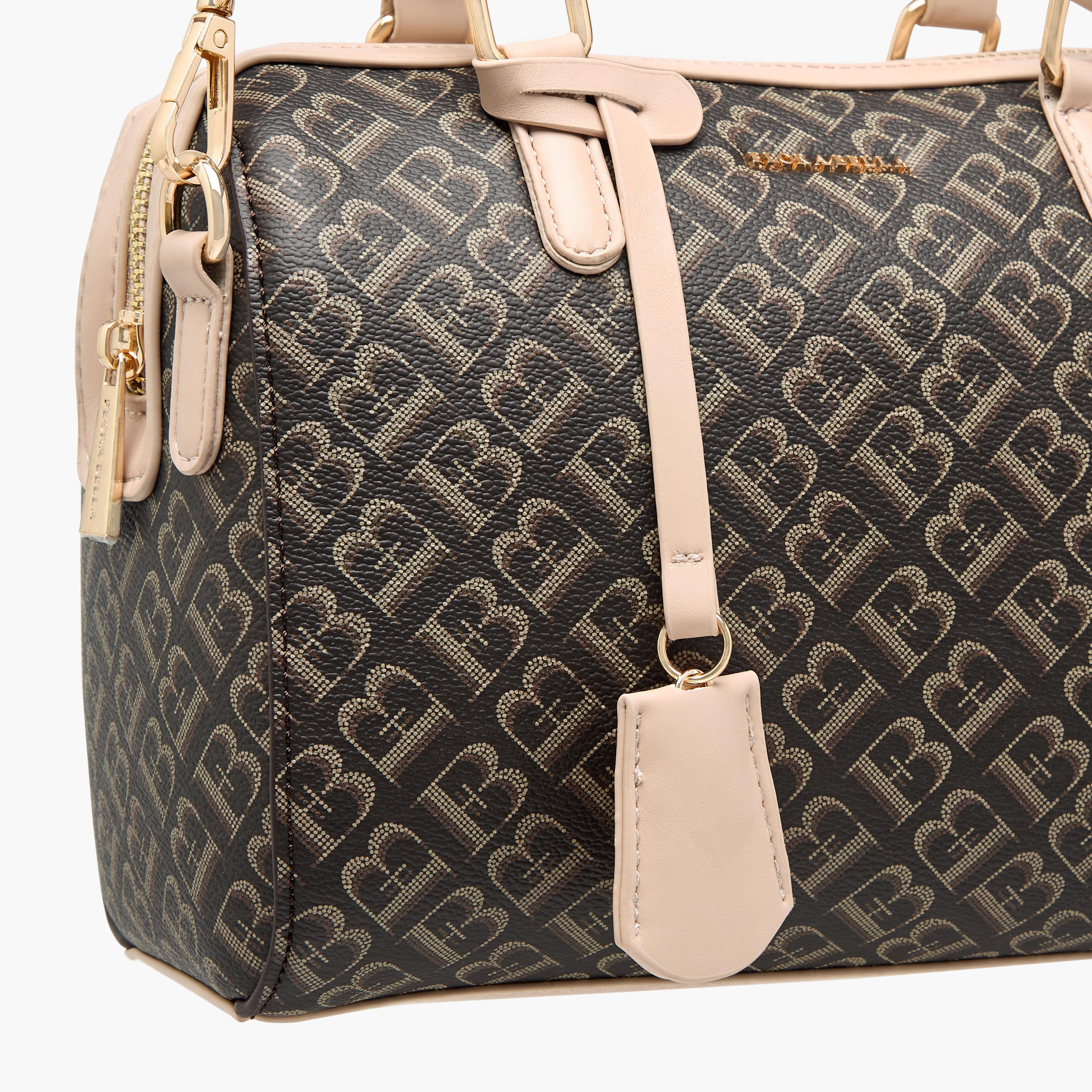 Flora Bella Monogram Print Tote Bag with Handles and Detachable Strap-women-bagsandwallets-handbags-image-4