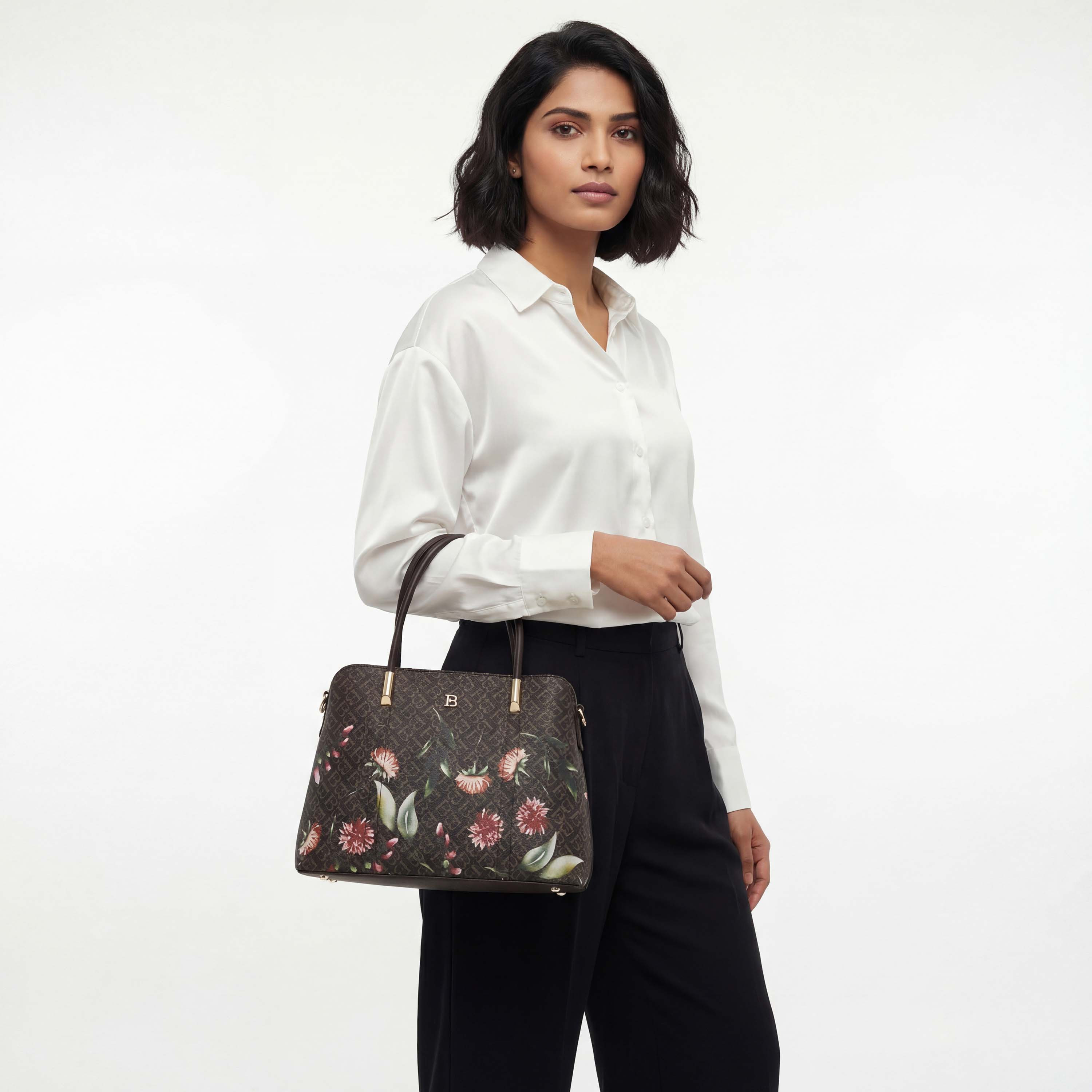 Flora Bella Monogram Print Tote Bag with Double Handles-women-bagsandwallets-handbags-image-2