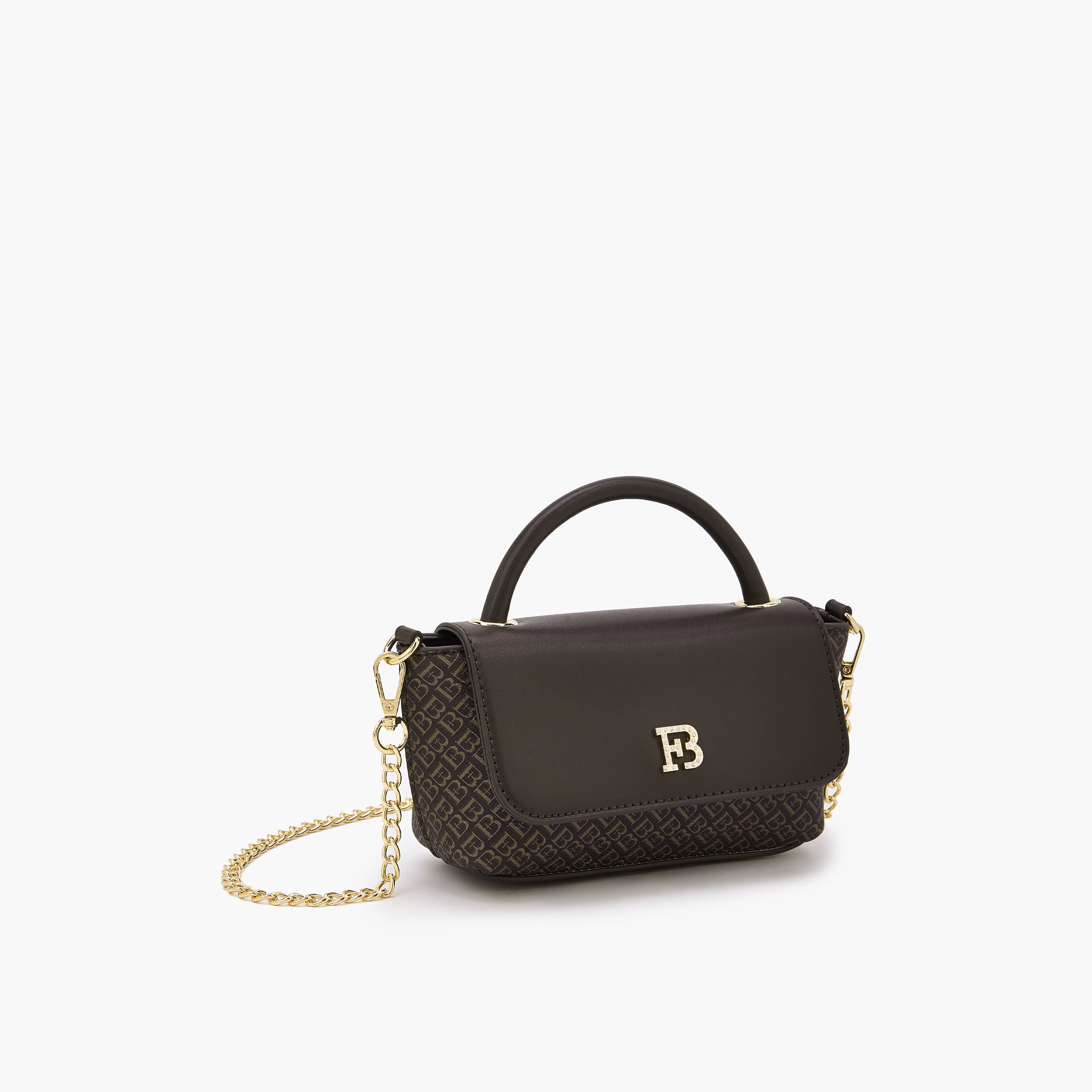 شنطة كروس بودي بطبعات مونوجرام وحزام سلسلة من فلورا بيلا-women-bagsandwallets-handbags-image-4