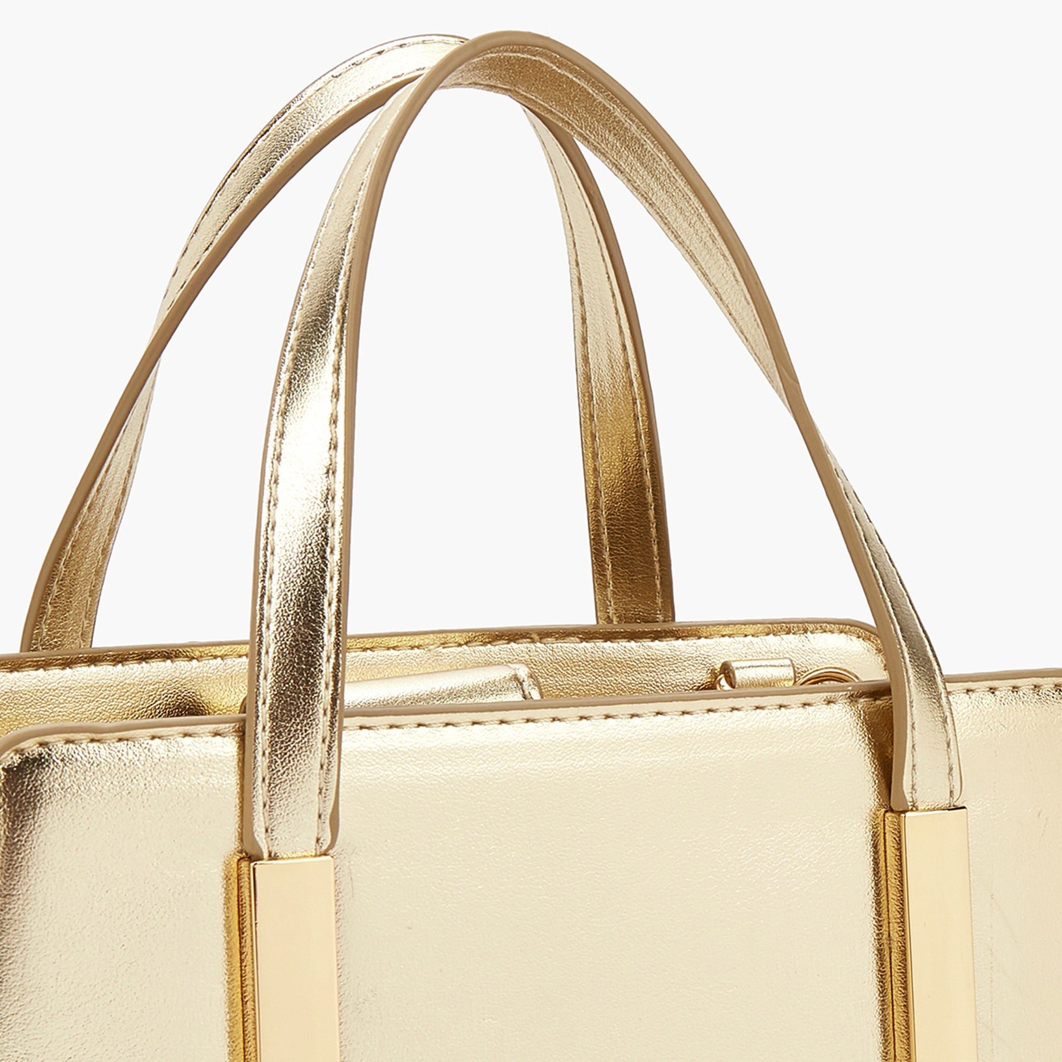 Flora Bella Metallic Tote Bag with Double Handle and Zip Closure-women-bagsandwallets-handbags-image-5