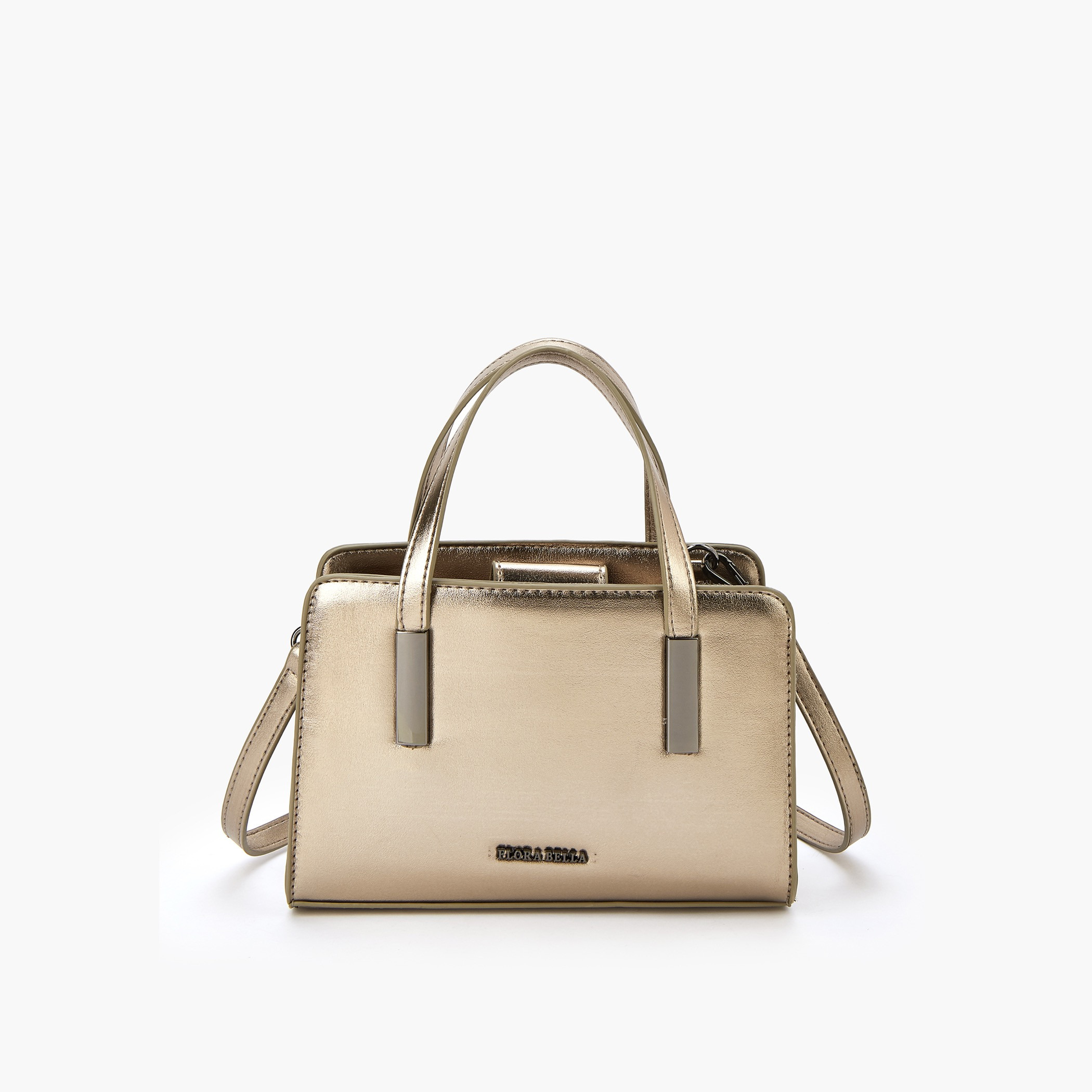 شنطة توتي ميتاليك بسحاب إغلاق ومقابض مزدوجة من فلورا بيلا-women-bagsandwallets-handbags-image-1