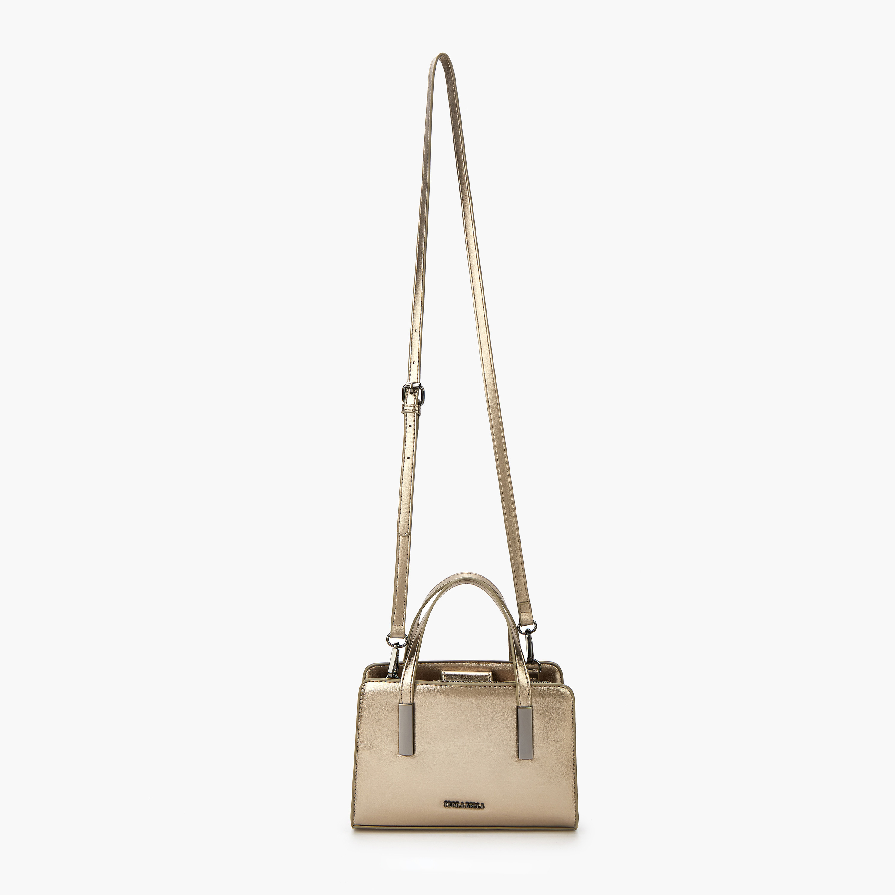شنطة توتي ميتاليك بسحاب إغلاق ومقابض مزدوجة من فلورا بيلا-women-bagsandwallets-handbags-image-2