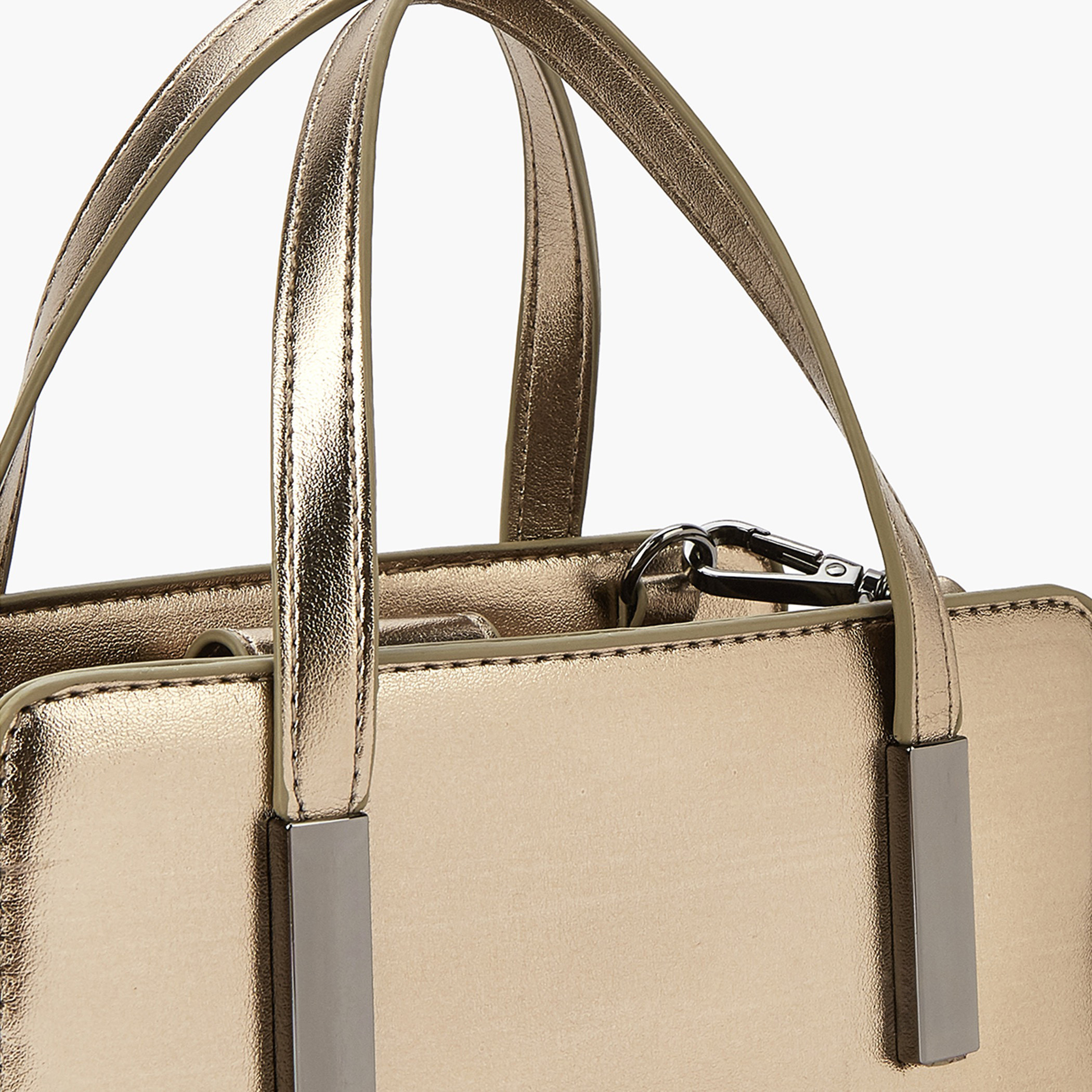 شنطة توتي ميتاليك بسحاب إغلاق ومقابض مزدوجة من فلورا بيلا-women-bagsandwallets-handbags-image-5
