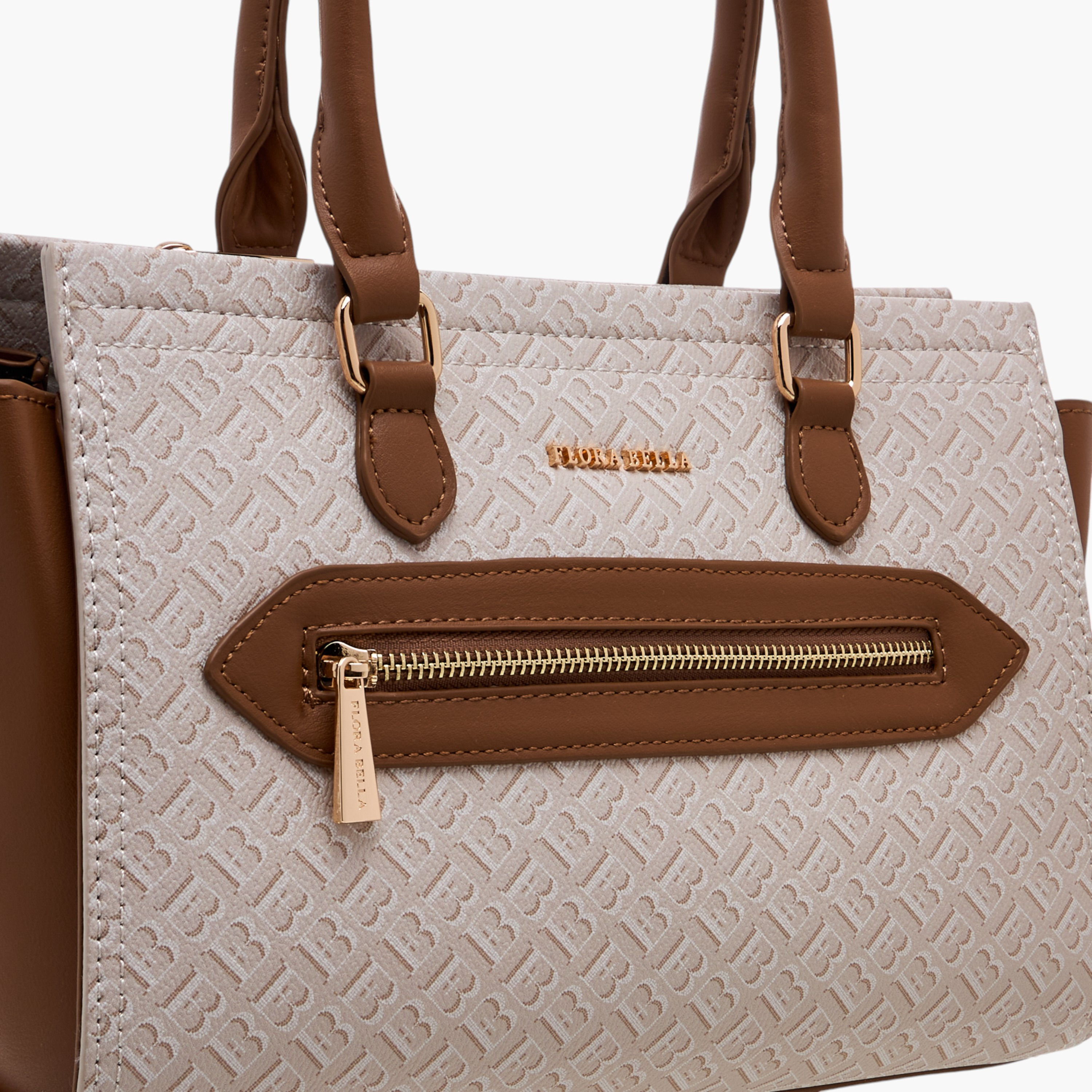 شنطة توتي بطبعات مونوجرام ومقبض مزدوج وسحاب إغلاق من فلورا بيلا-women-bagsandwallets-handbags-image-4