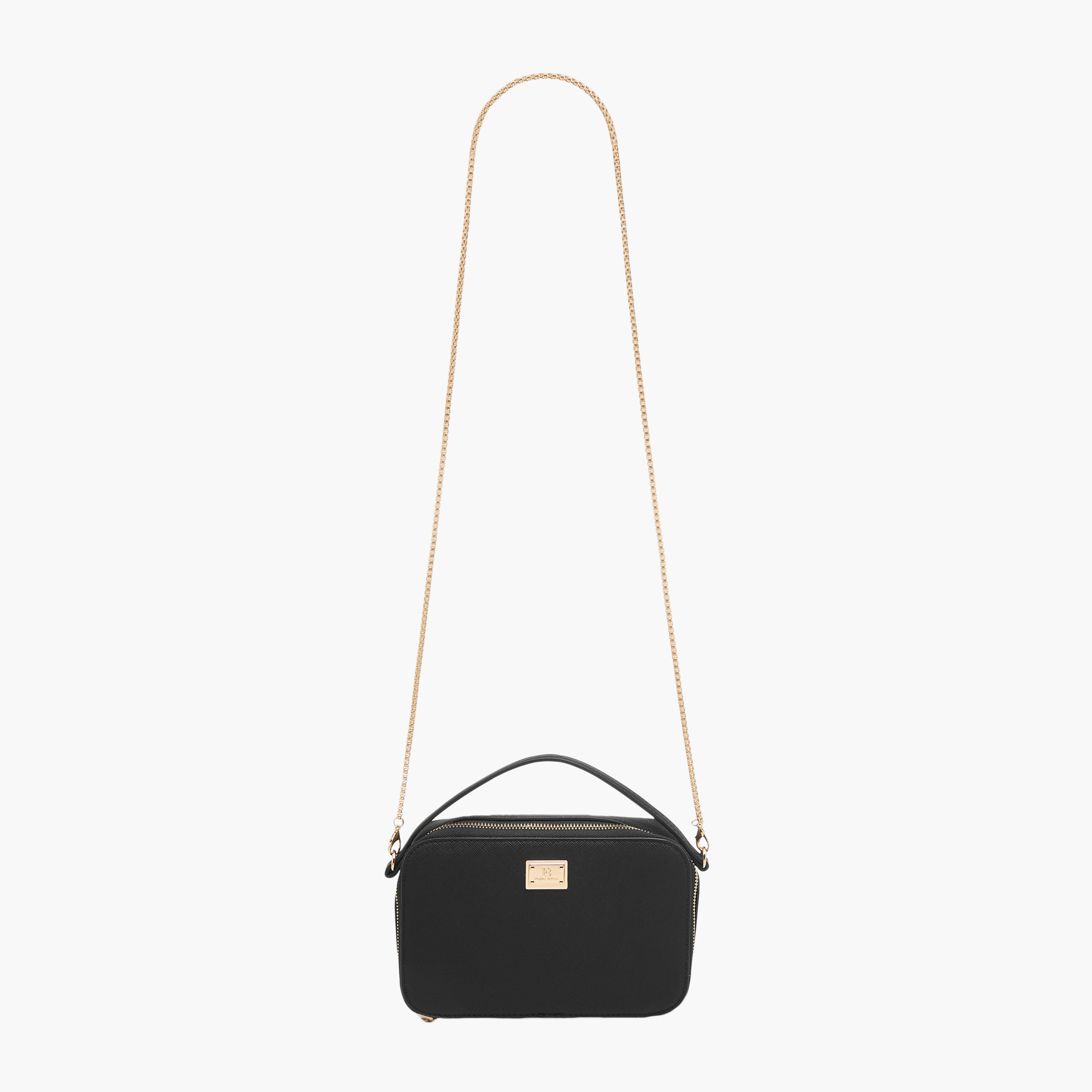Flora Bella Textured Crossbody Bag with Chain Strap and Zip Closure-women-bagsandwallets-handbags-image-2