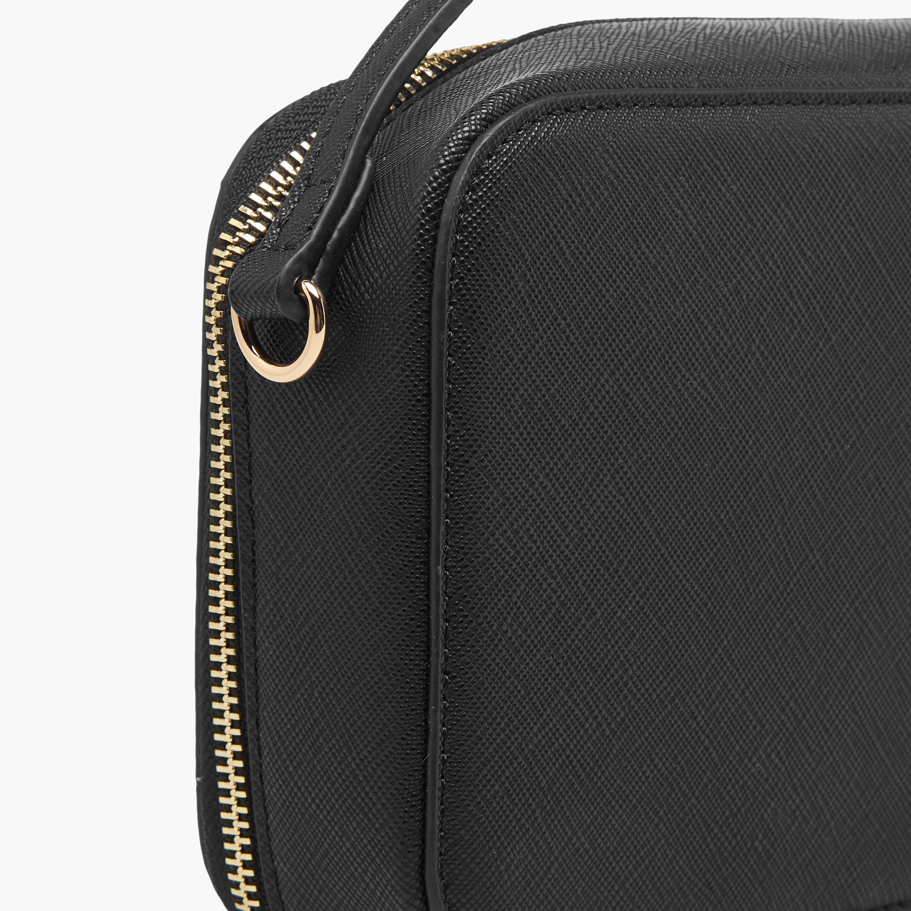 Flora Bella Textured Crossbody Bag with Chain Strap and Zip Closure-women-bagsandwallets-handbags-image-5