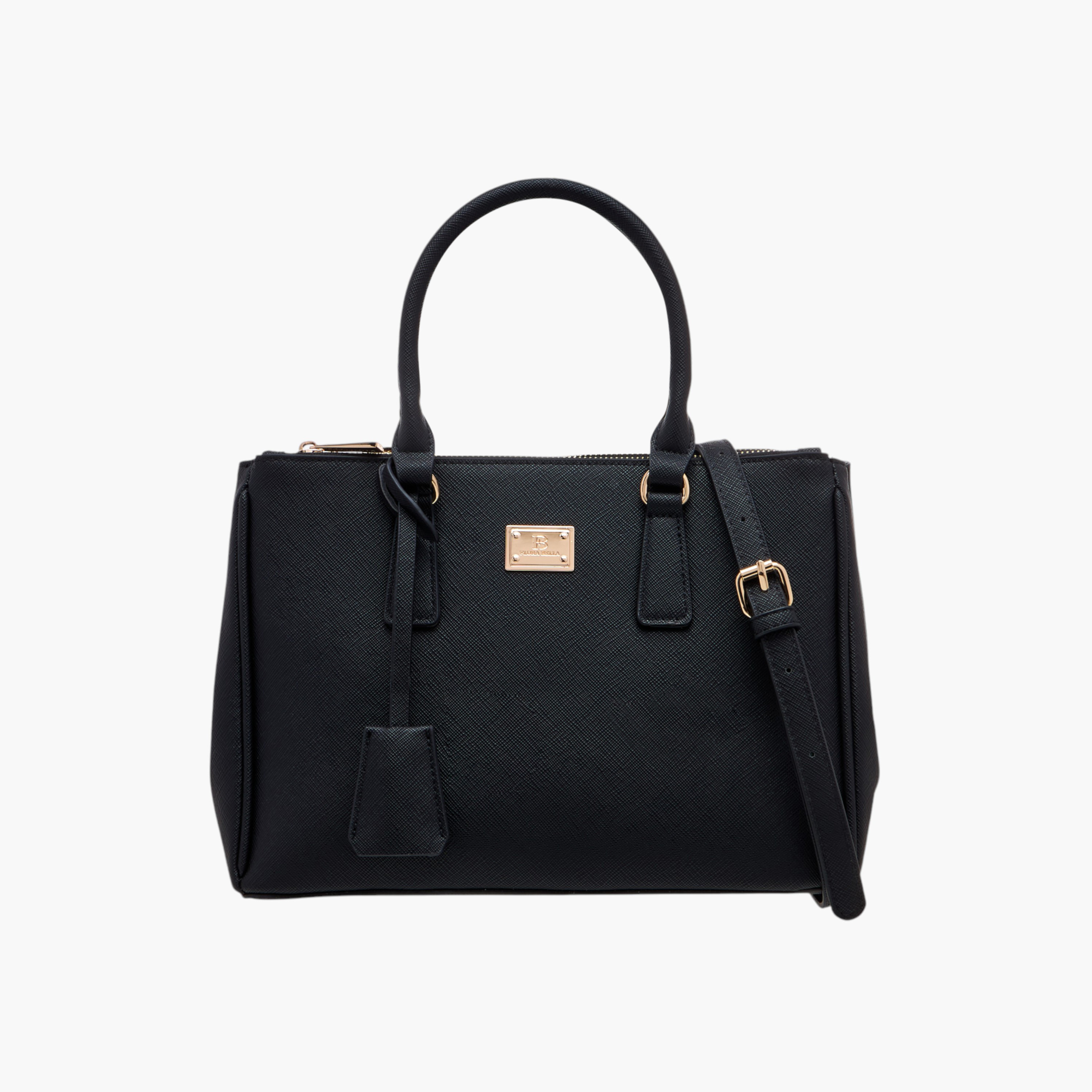 Flora Bella Textured Tote Bag with Zip Closure and Adjustable Strap-women-bagsandwallets-handbags-image-1