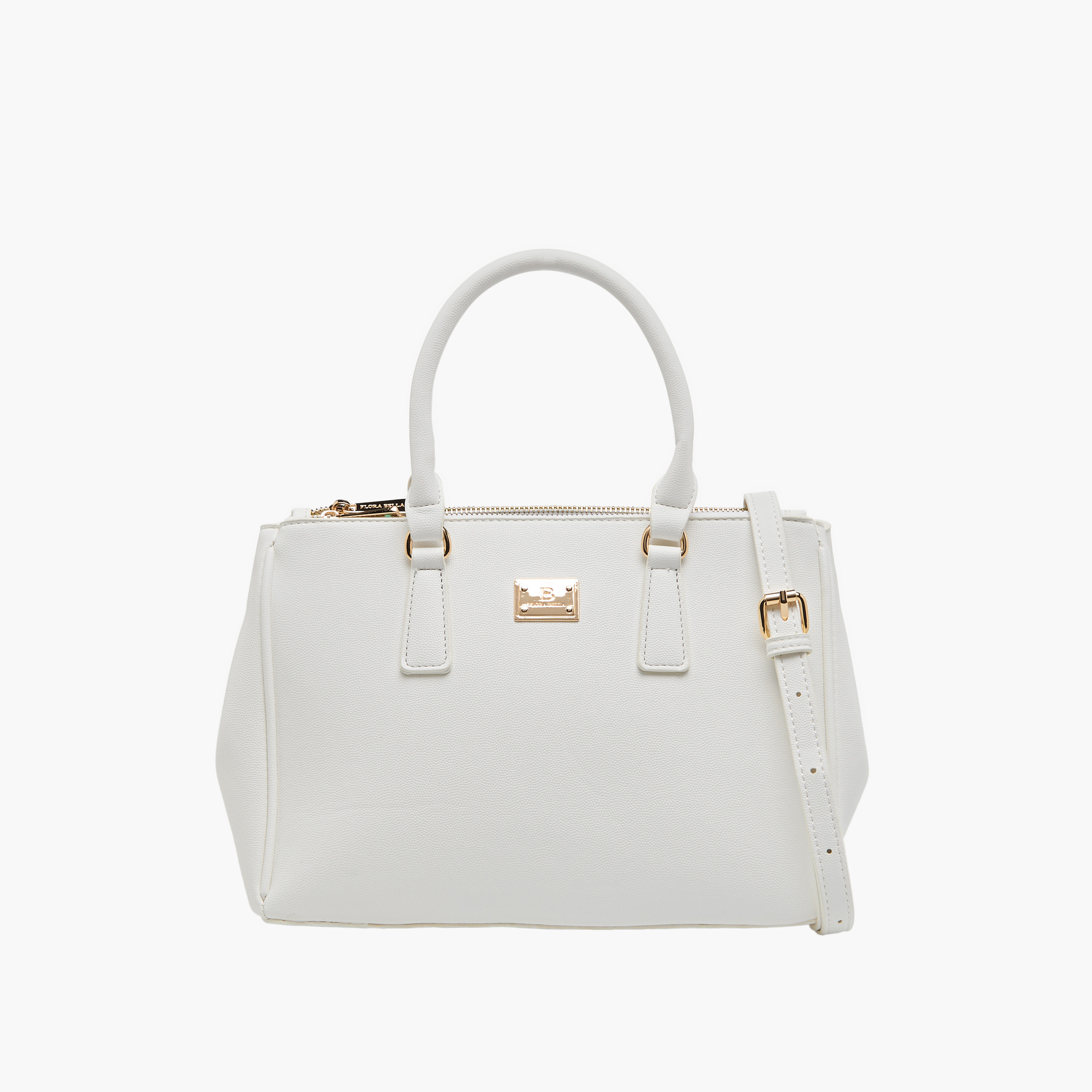 Flora Bella Textured Tote Bag with Zip Closure and Adjustable Strap-women-bagsandwallets-handbags-image-1
