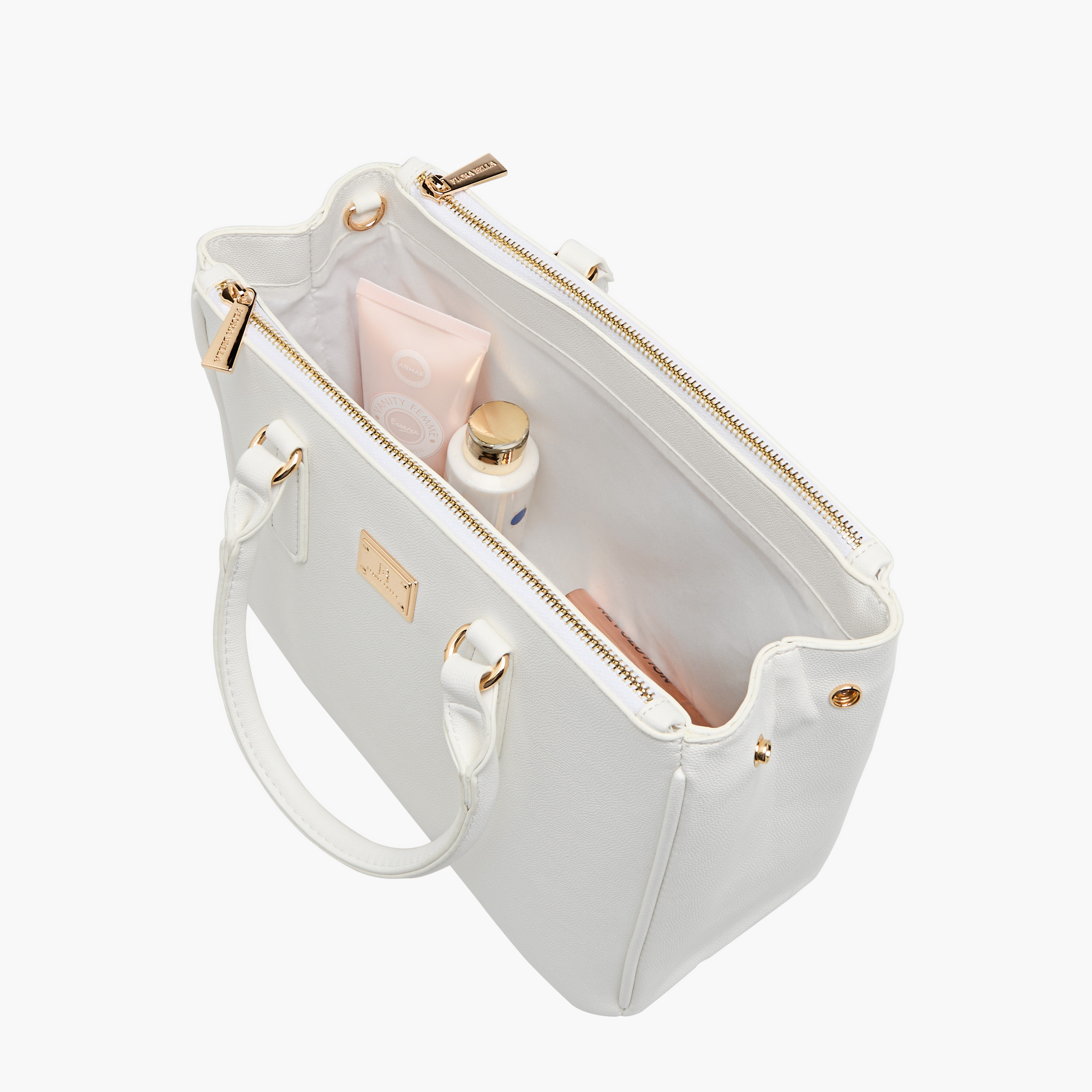 Flora Bella Textured Tote Bag with Zip Closure and Adjustable Strap-women-bagsandwallets-handbags-image-7