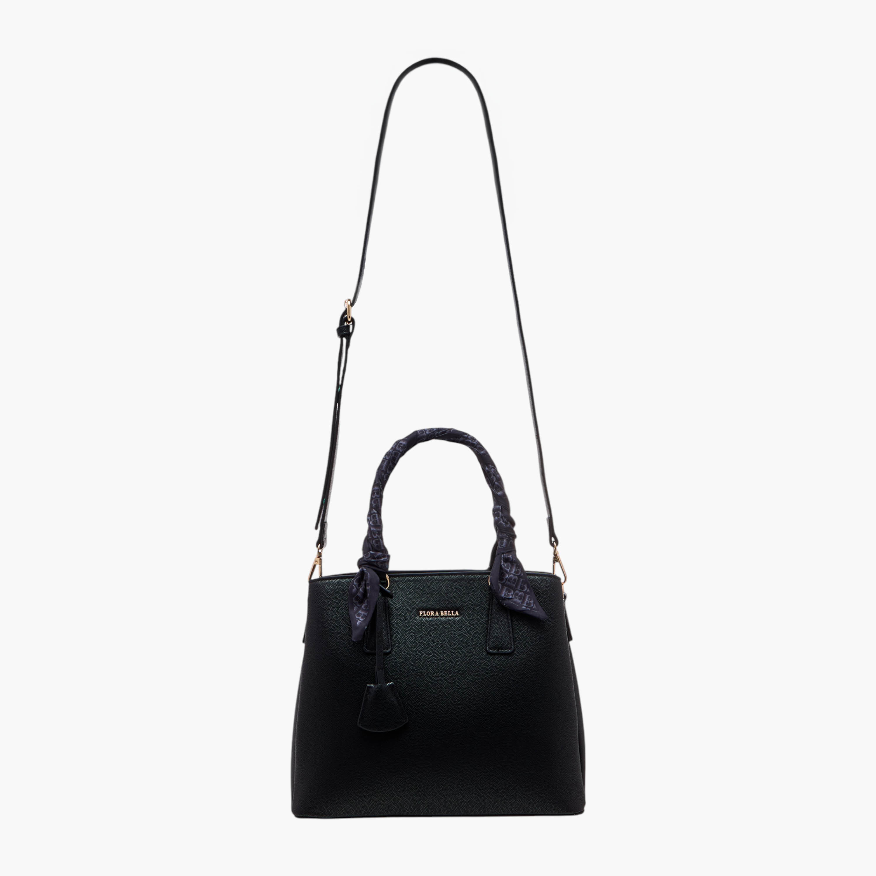 Flora Bella Scarf Accent Tote Bag with Double Handle and Zip Closure-women-bagsandwallets-handbags-image-2