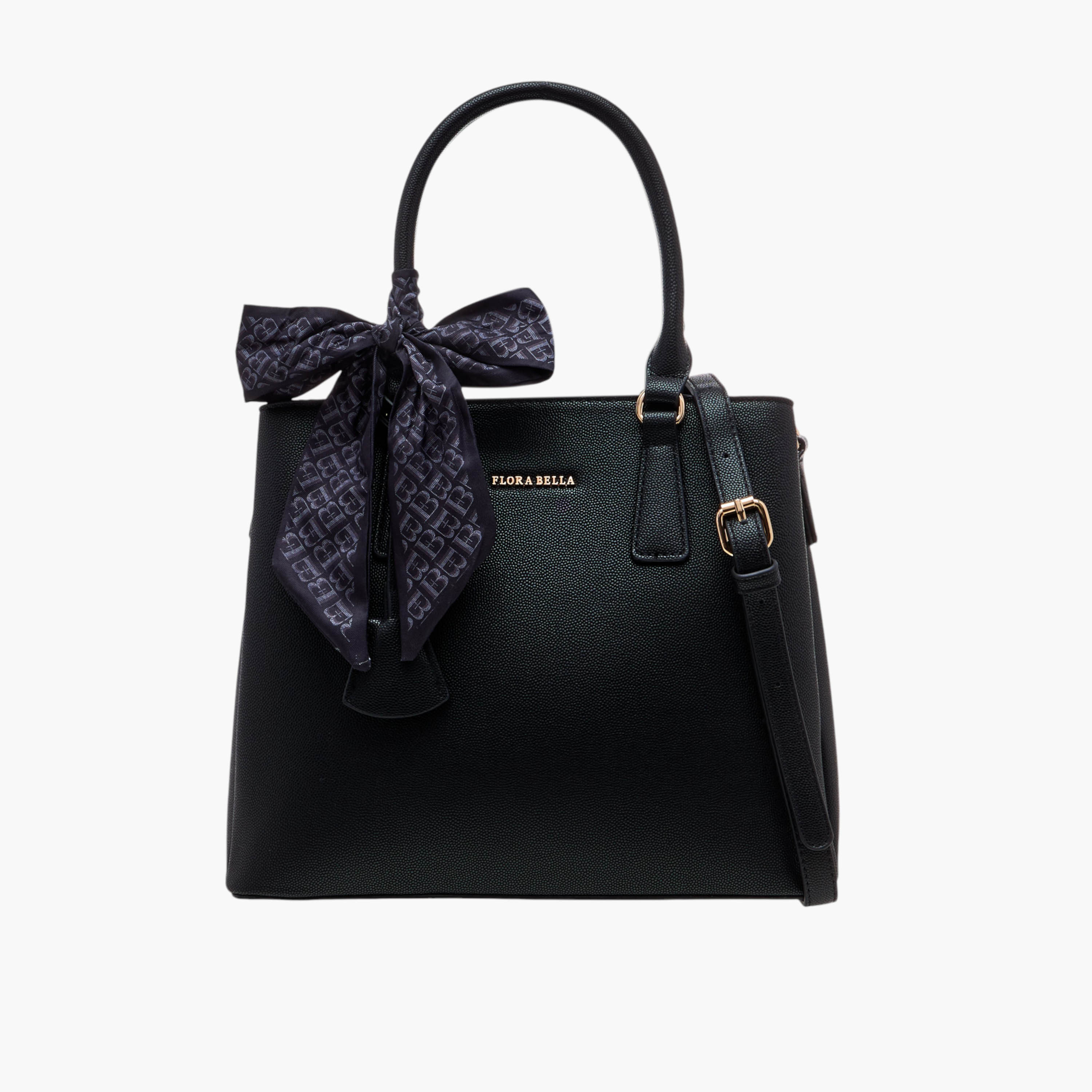 Flora Bella Scarf Accent Tote Bag with Double Handle and Zip Closure-women-bagsandwallets-handbags-image-3