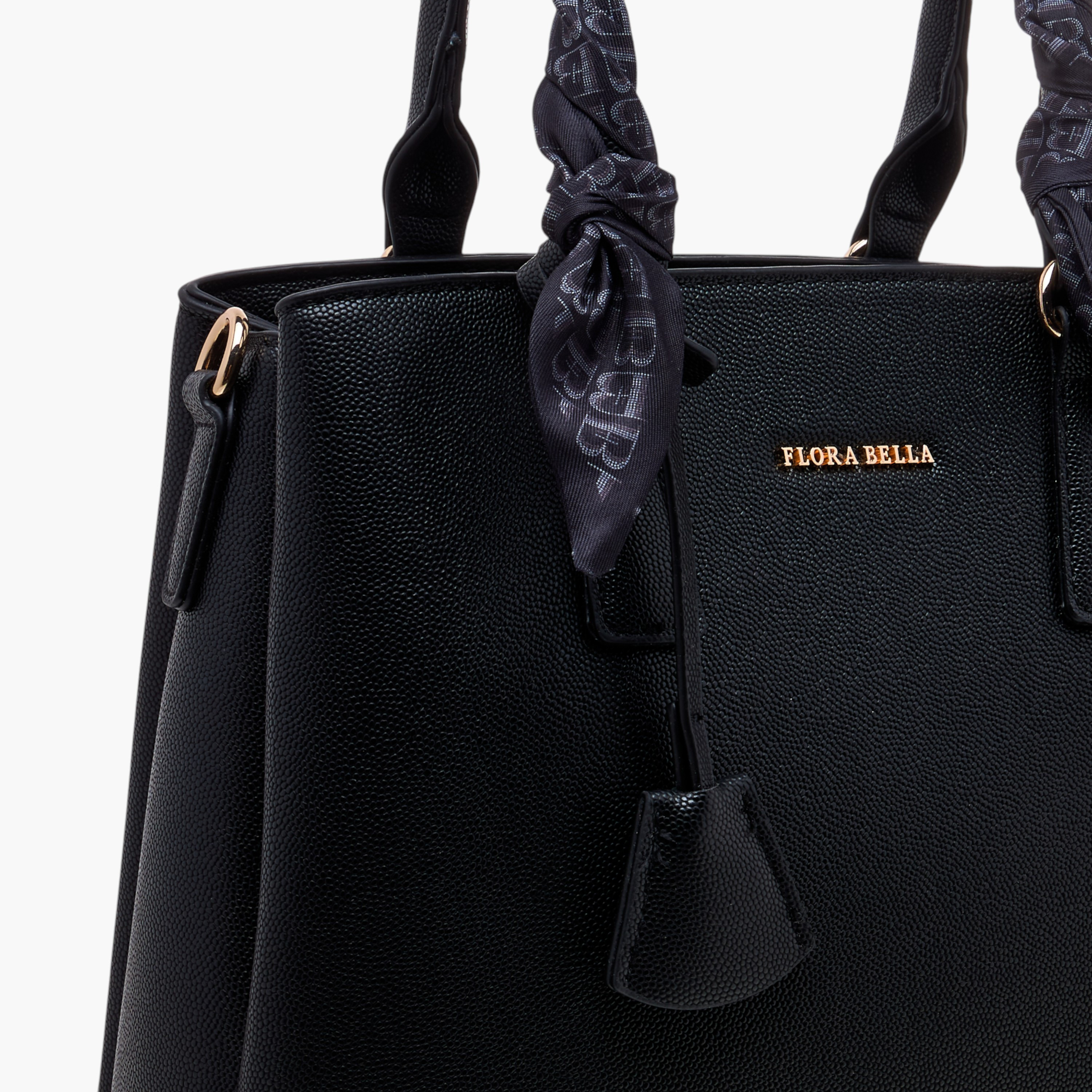 Flora Bella Scarf Accent Tote Bag with Double Handle and Zip Closure-women-bagsandwallets-handbags-image-5