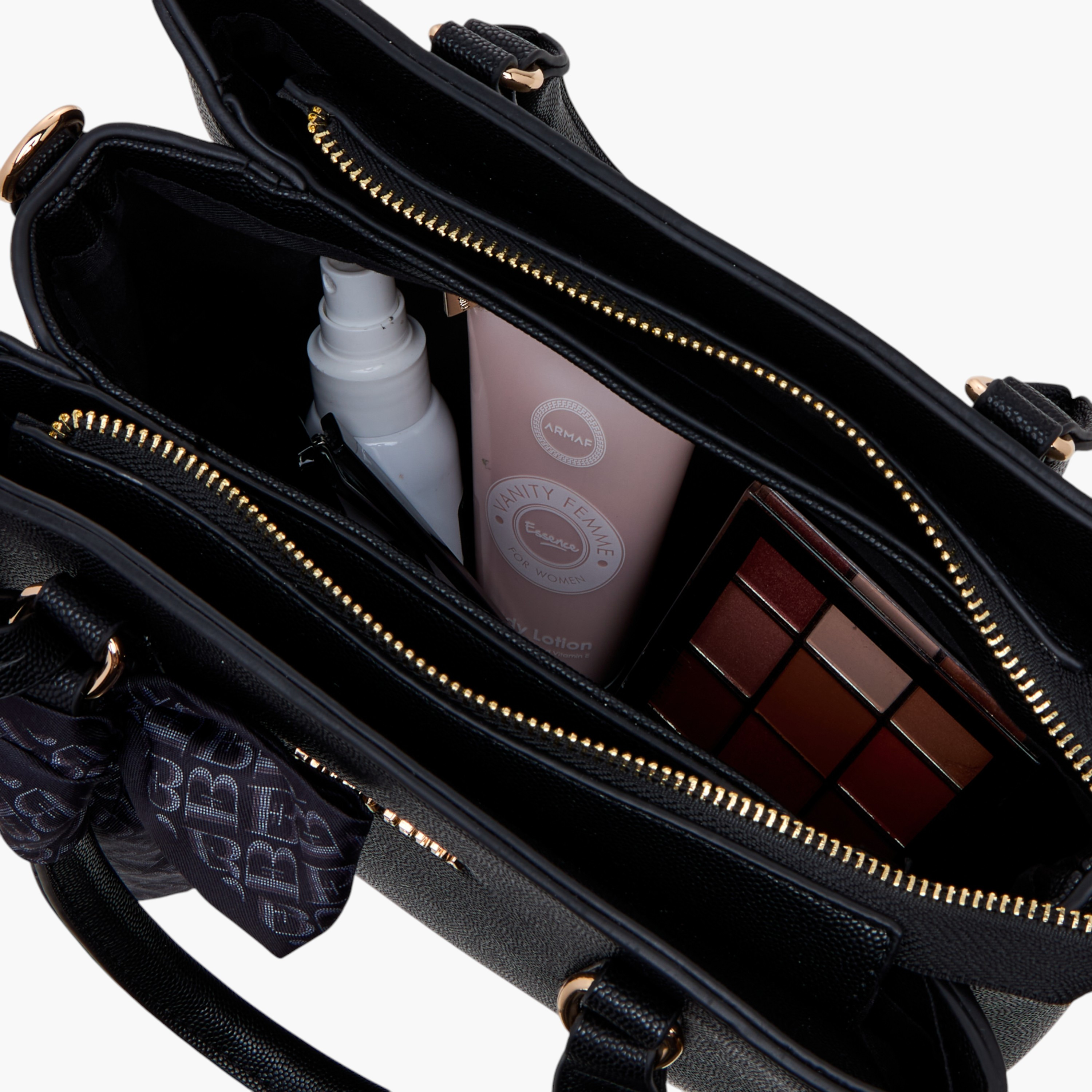 Flora Bella Scarf Accent Tote Bag with Double Handle and Zip Closure-women-bagsandwallets-handbags-image-8