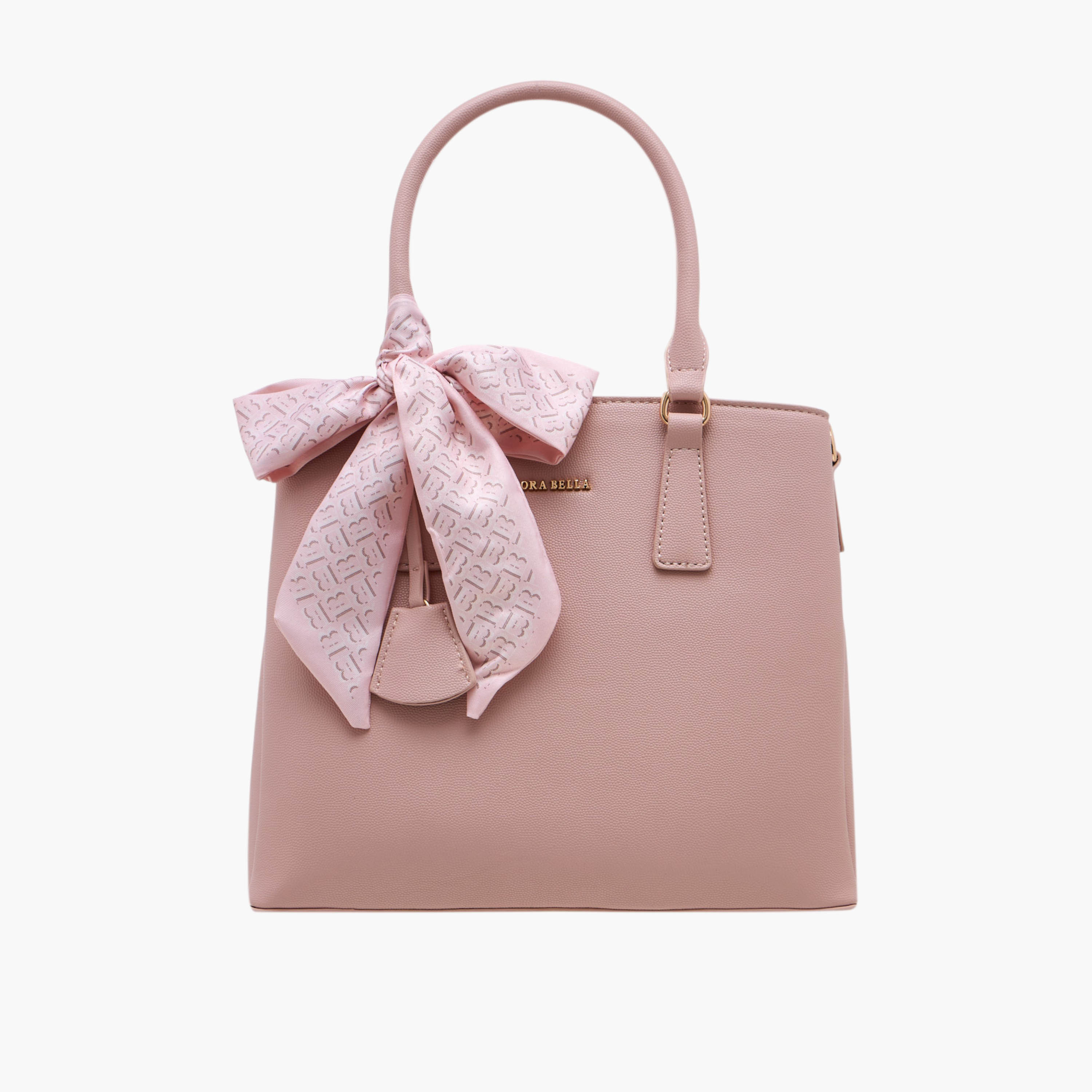 Flora Bella Scarf Accent Tote Bag with Double Handle and Zip Closure-women-bagsandwallets-handbags-image-3