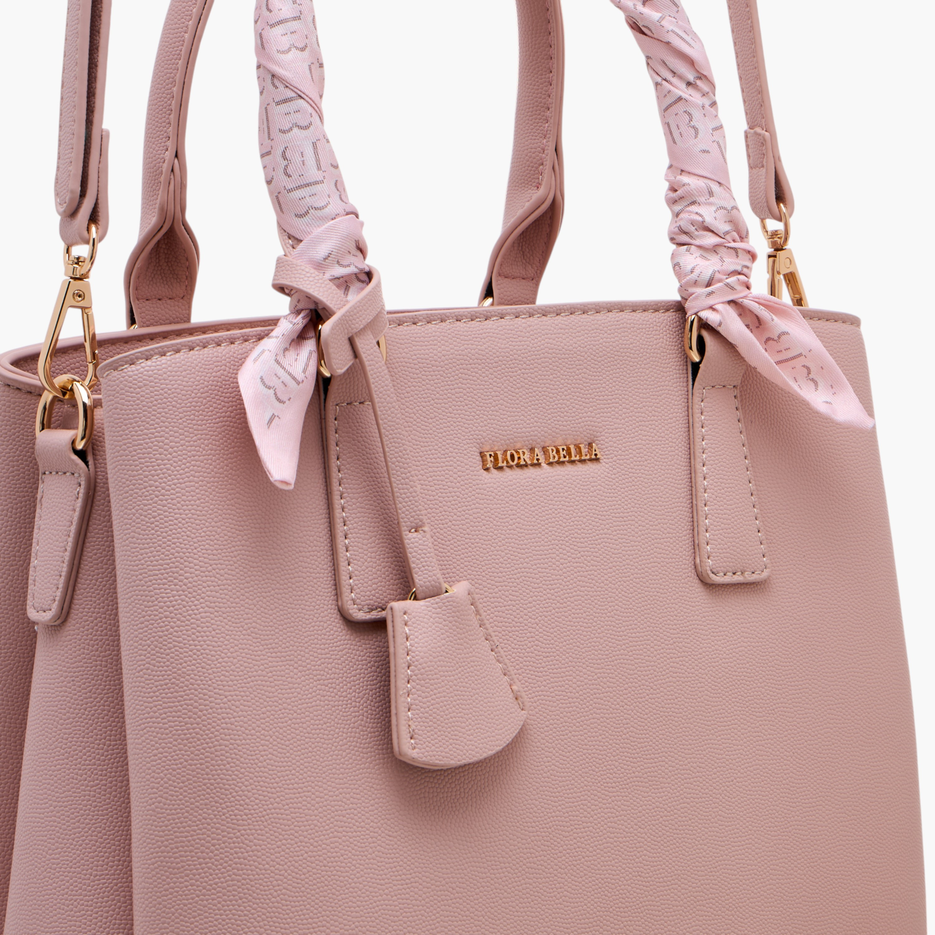 Flora Bella Scarf Accent Tote Bag with Double Handle and Zip Closure-women-bagsandwallets-handbags-image-5