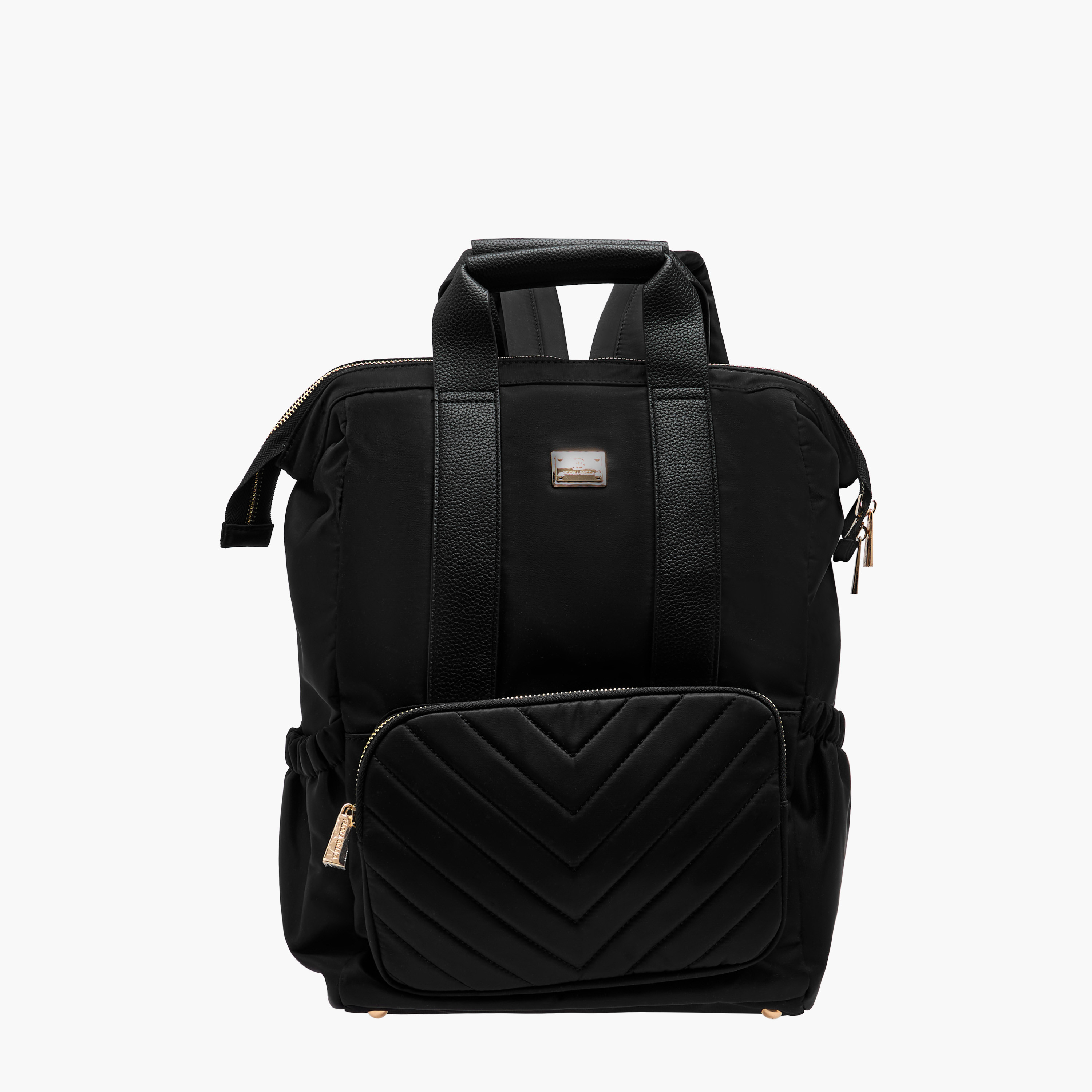 Flora Bella Textured Backpack with Adjustable Straps and Zip Closure - 15x28x39 cm-women-bagsandwallets-backpacks-image-1