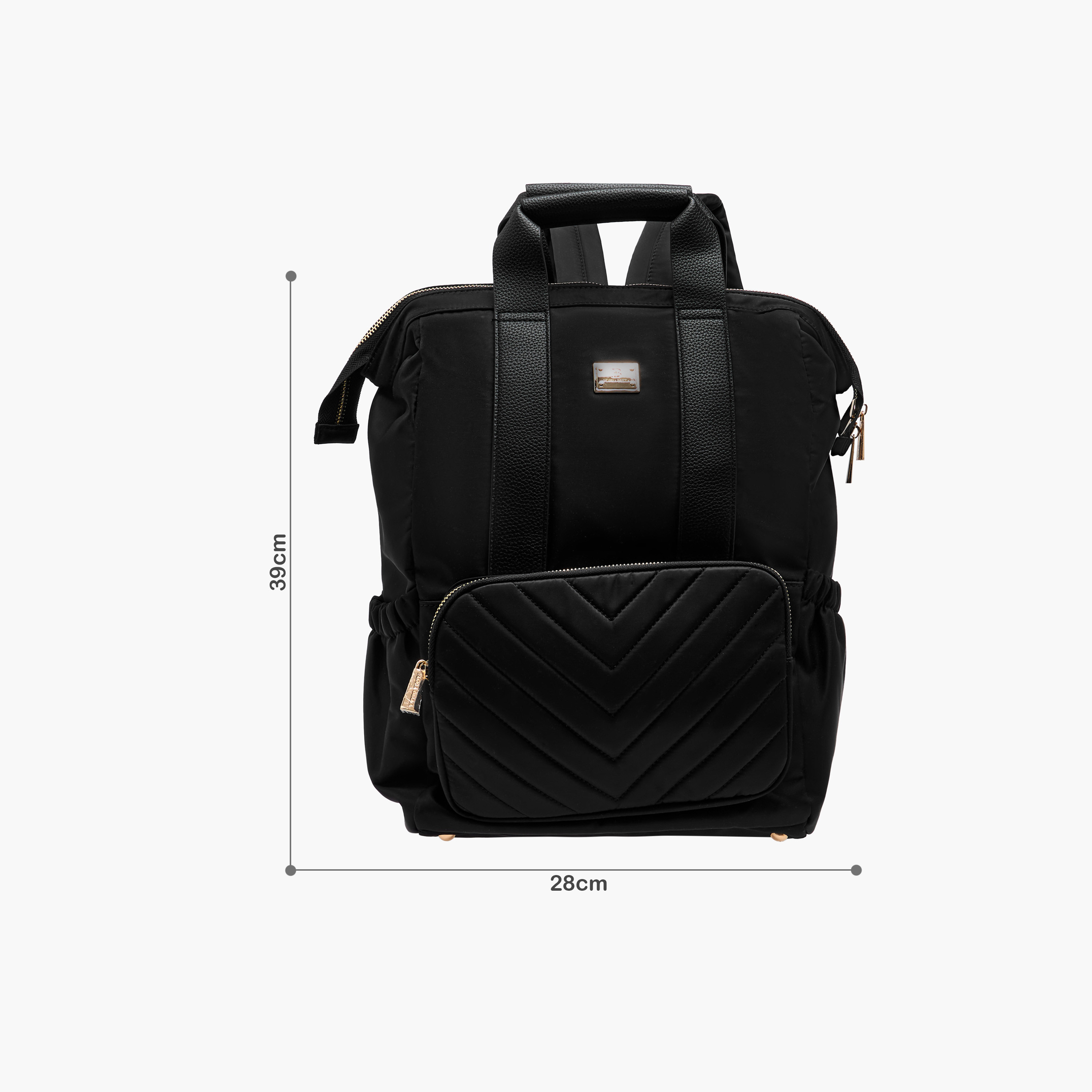 Flora Bella Textured Backpack with Adjustable Straps and Zip Closure - 15x28x39 cm-women-bagsandwallets-backpacks-image-2