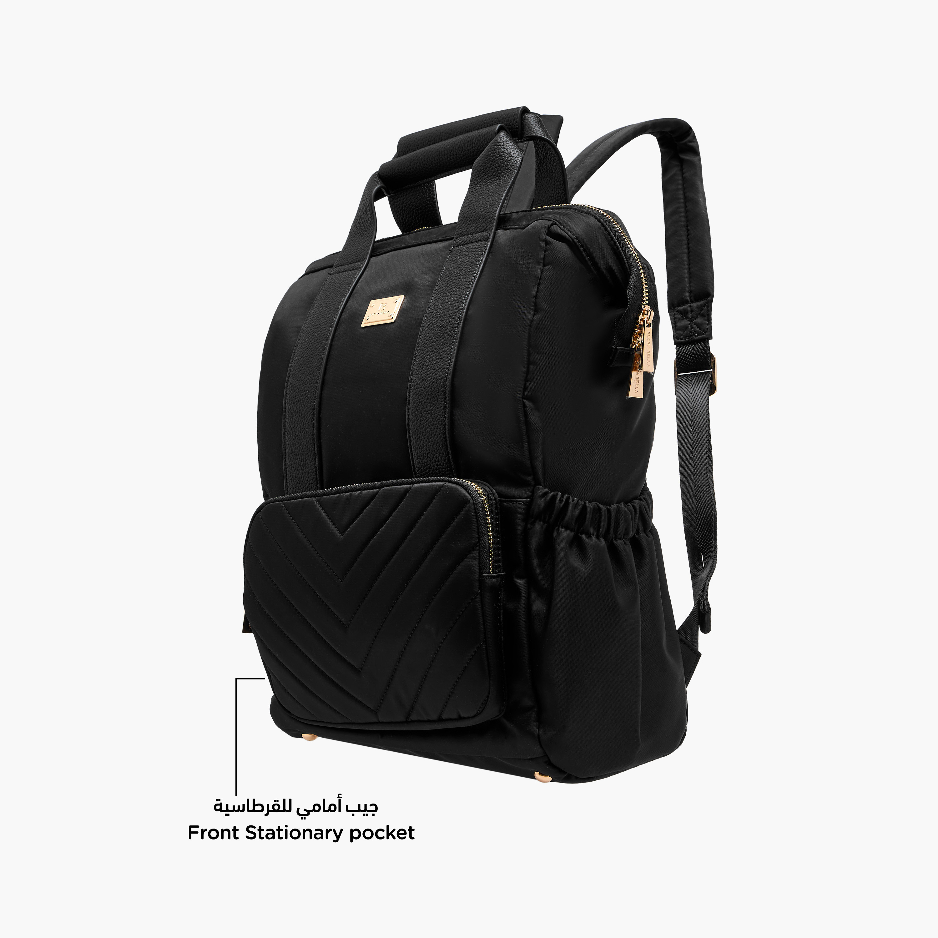 Flora Bella Textured Backpack with Adjustable Straps and Zip Closure - 15x28x39 cm-women-bagsandwallets-backpacks-image-7