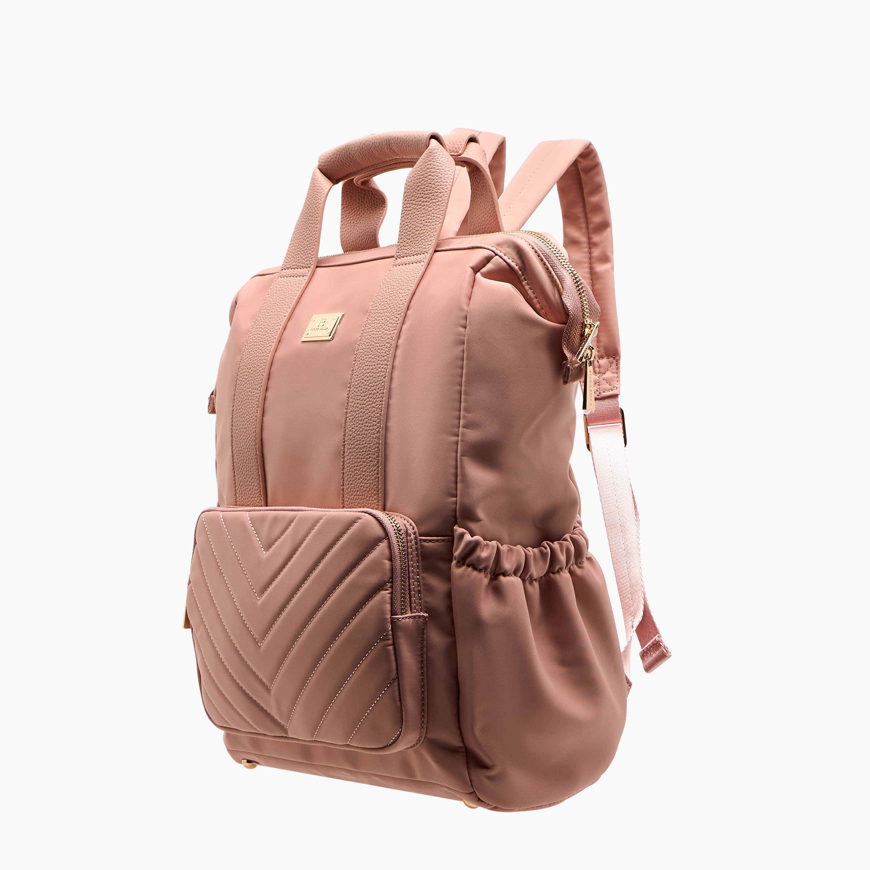 Flora Bella Textured Backpack with Adjustable Straps and Zip Closure - 15x28x39 cm-women-bagsandwallets-backpacks-image-2