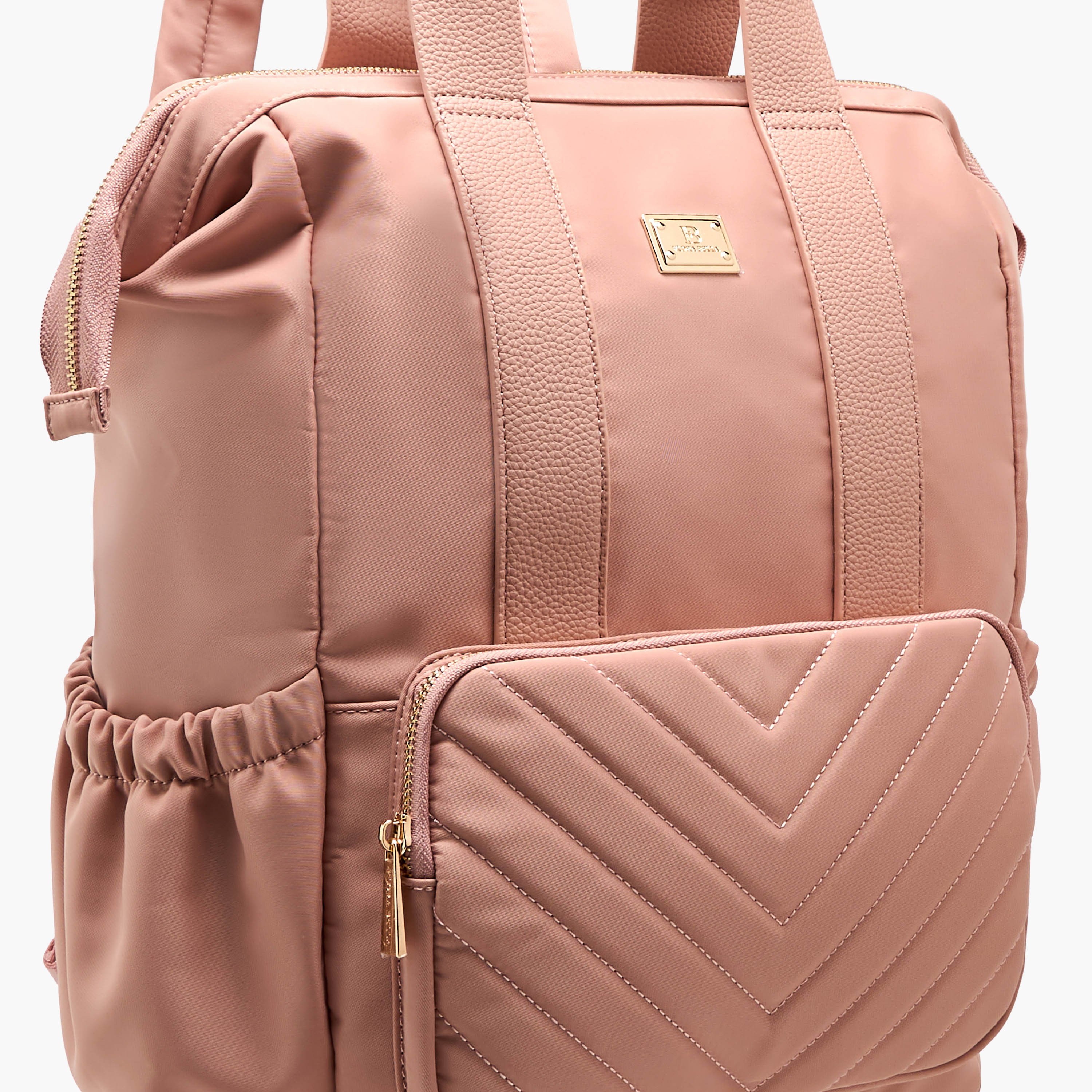 Flora Bella Textured Backpack with Adjustable Straps and Zip Closure - 15x28x39 cm-women-bagsandwallets-backpacks-image-7