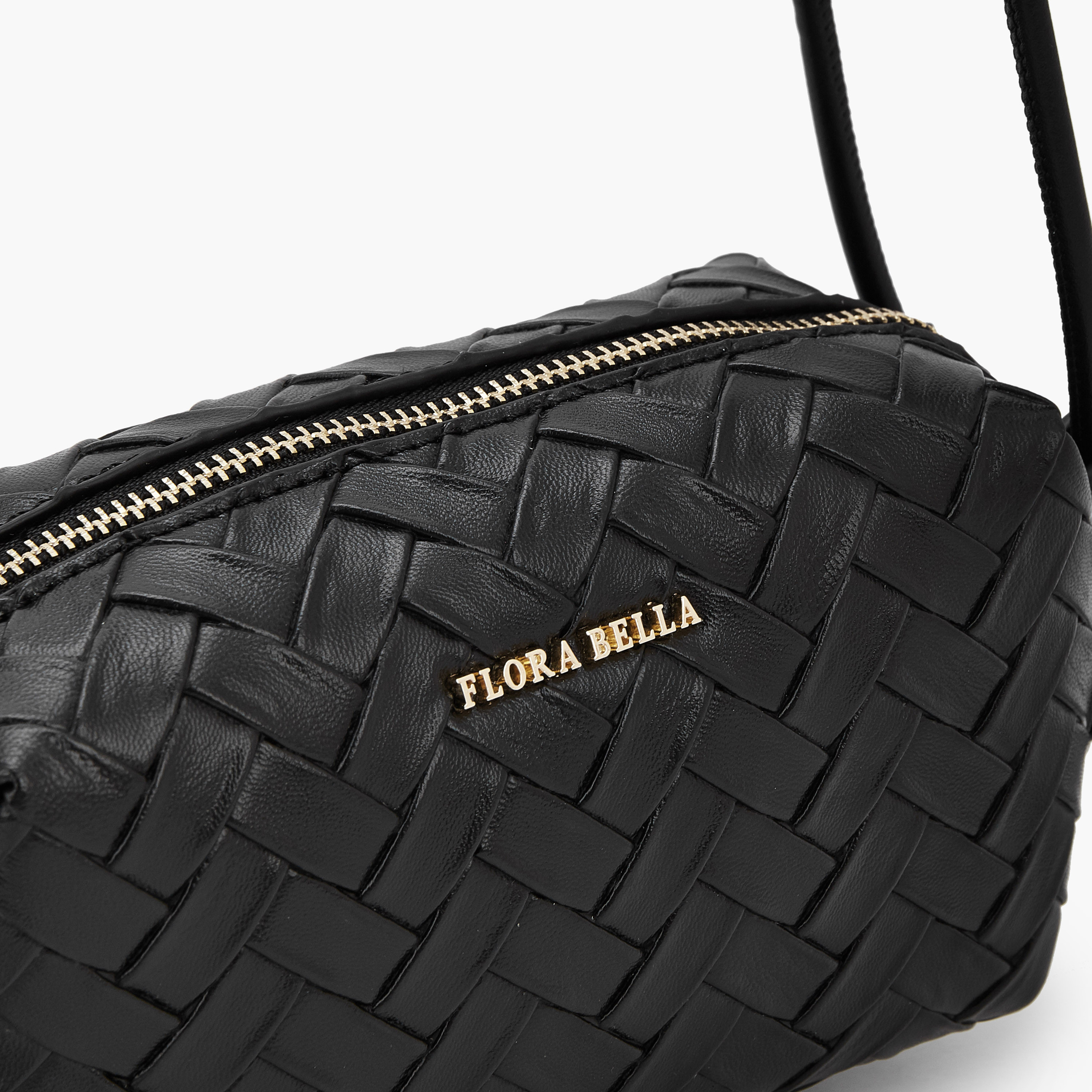 Flora Bella Textured Crossbody Bag with Sling Handle and Zip Closure-women-bagsandwallets-handbags-image-3