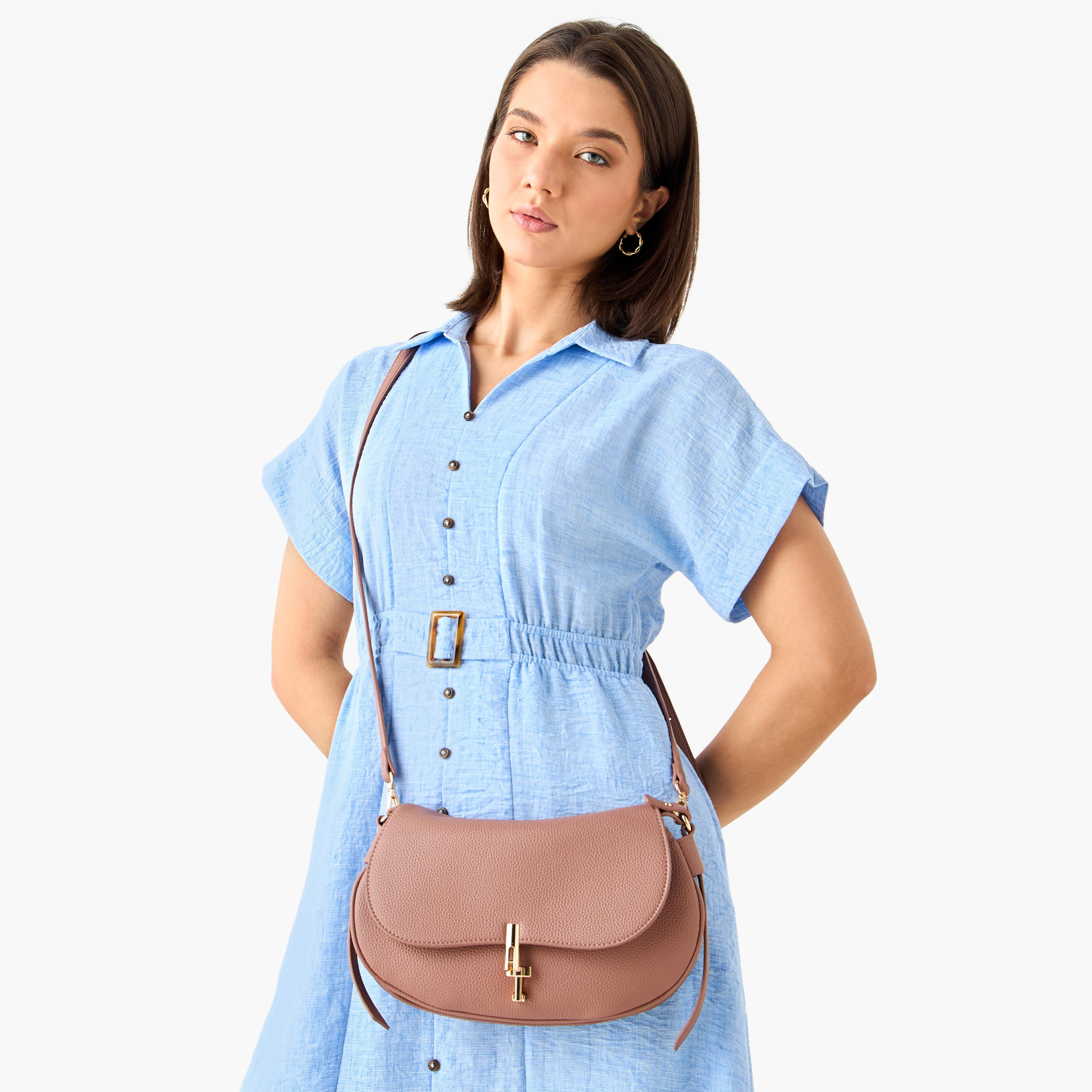 شنطة كروس بودي بارزة الملمس مع حزام كتف قابل للفصل من فلورا بيلا-women-bagsandwallets-handbags-image-2