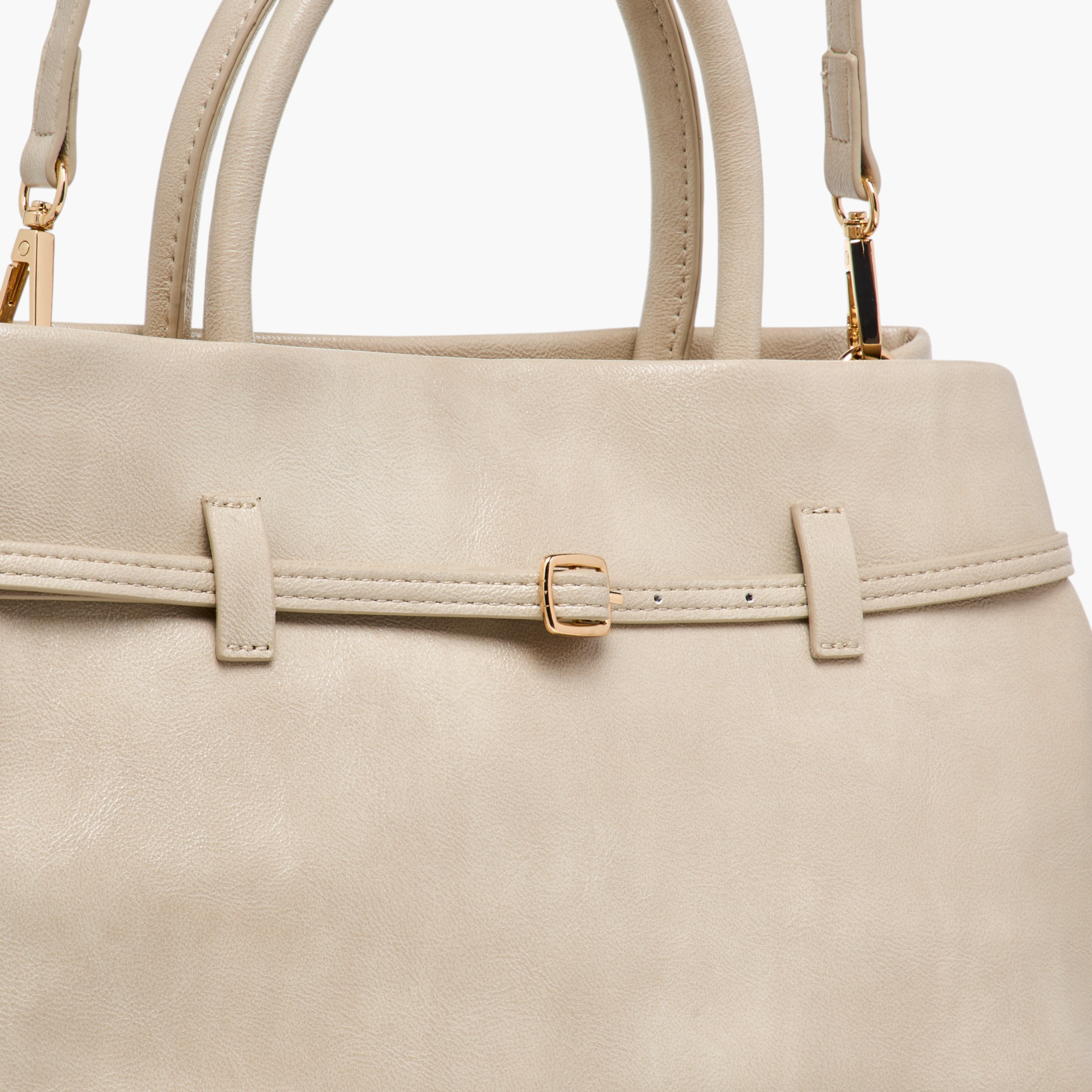 Flora Bella Solid Tote Bag with Buckle Accent and Zip Closure-women-bagsandwallets-handbags-image-5