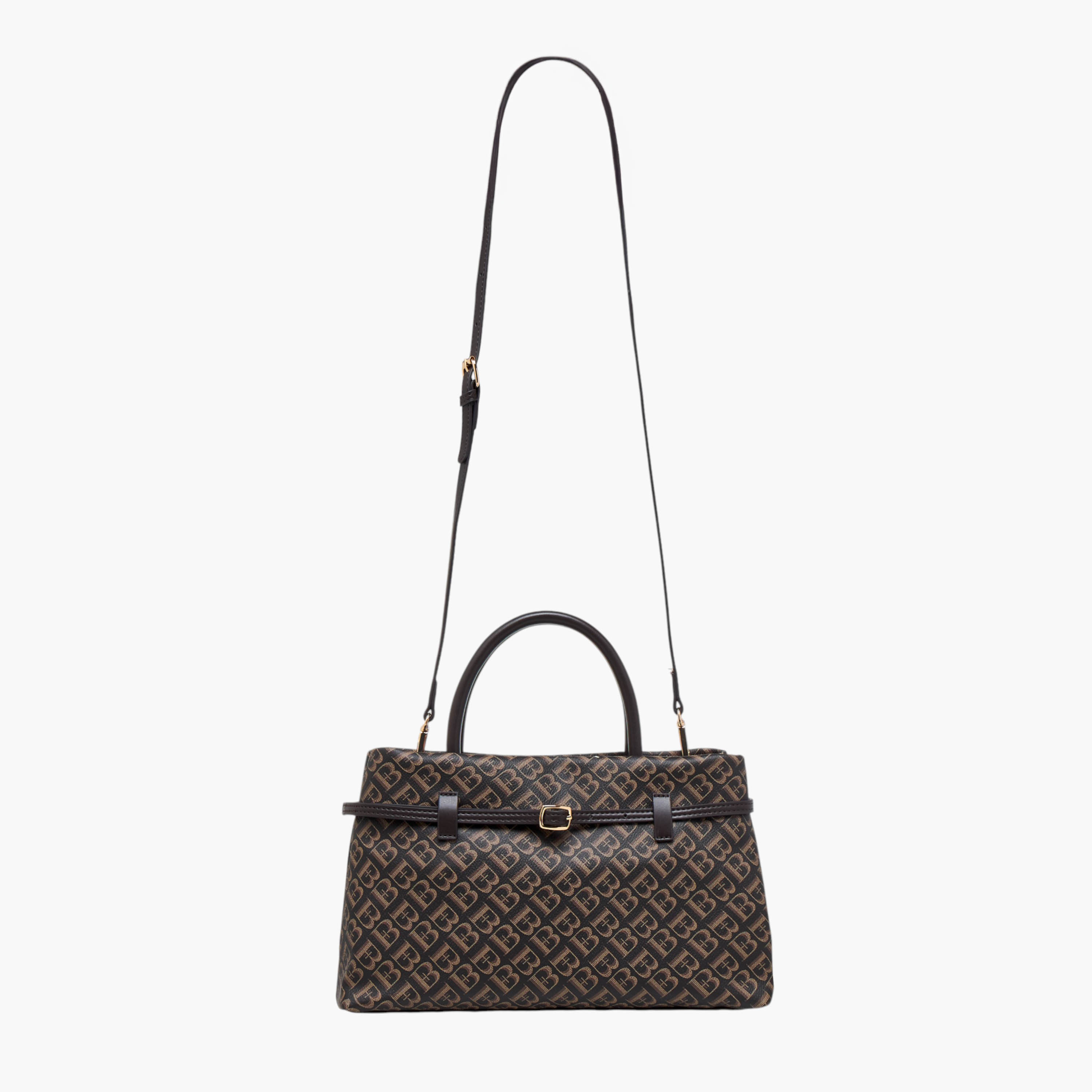 Flora Bella Monogram Print Tote Bag with Detachable Strap and Zip Closure-women-bagsandwallets-handbags-image-3