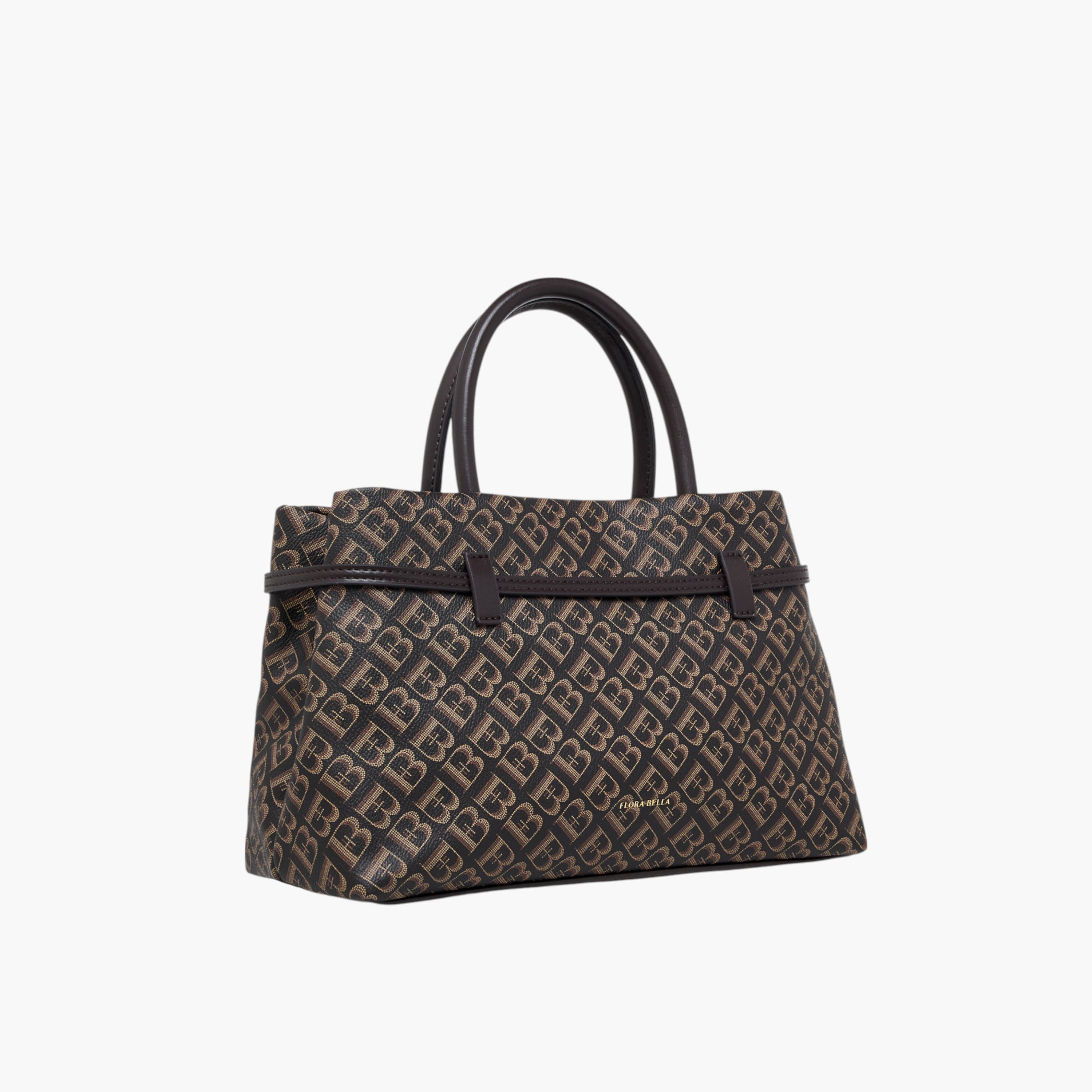 Flora Bella Monogram Print Tote Bag with Detachable Strap and Zip Closure-women-bagsandwallets-handbags-image-4