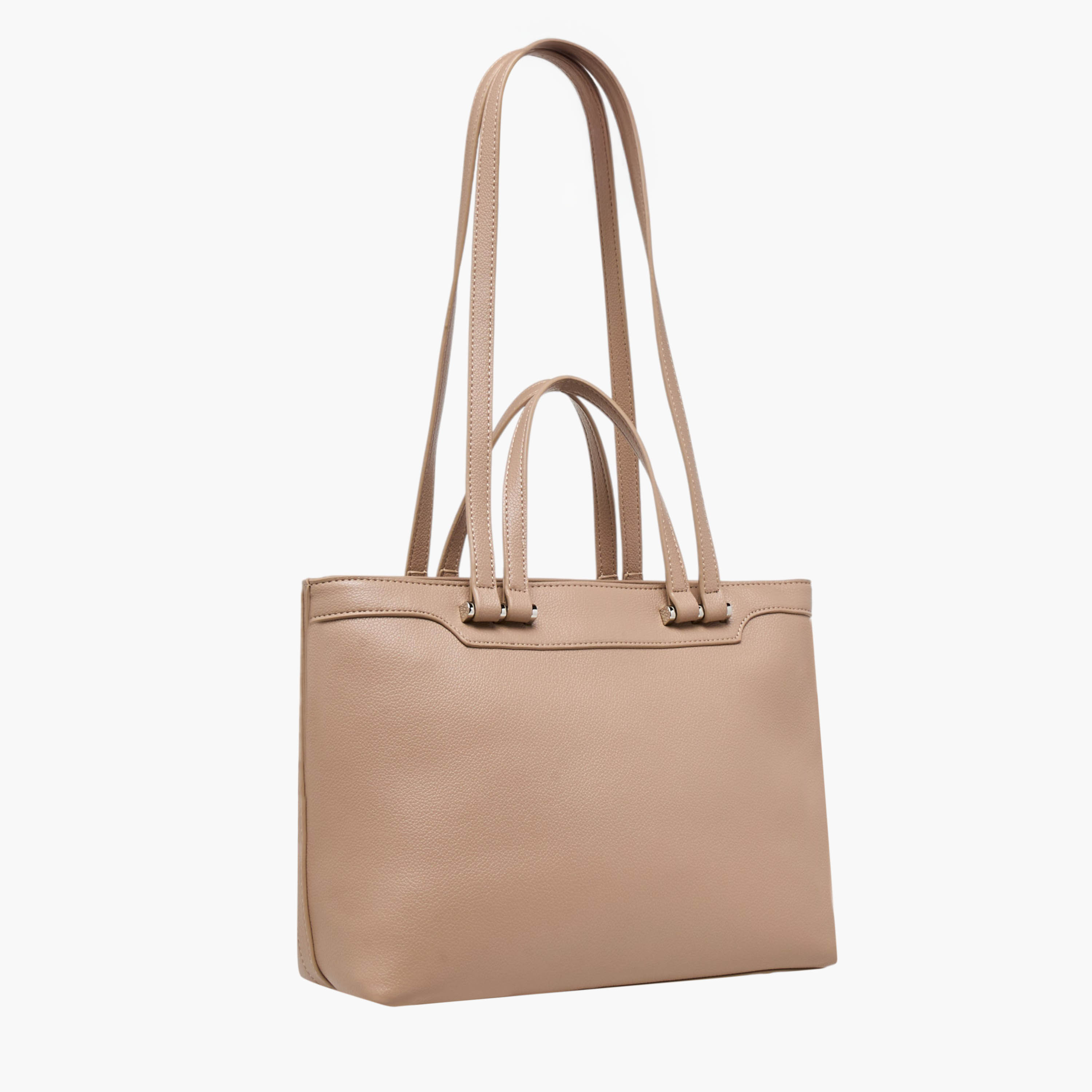 شنطة توتي سادة بمقبض مزدوج وسحاب إغلاق من فلورا بيلا-women-bagsandwallets-handbags-image-4