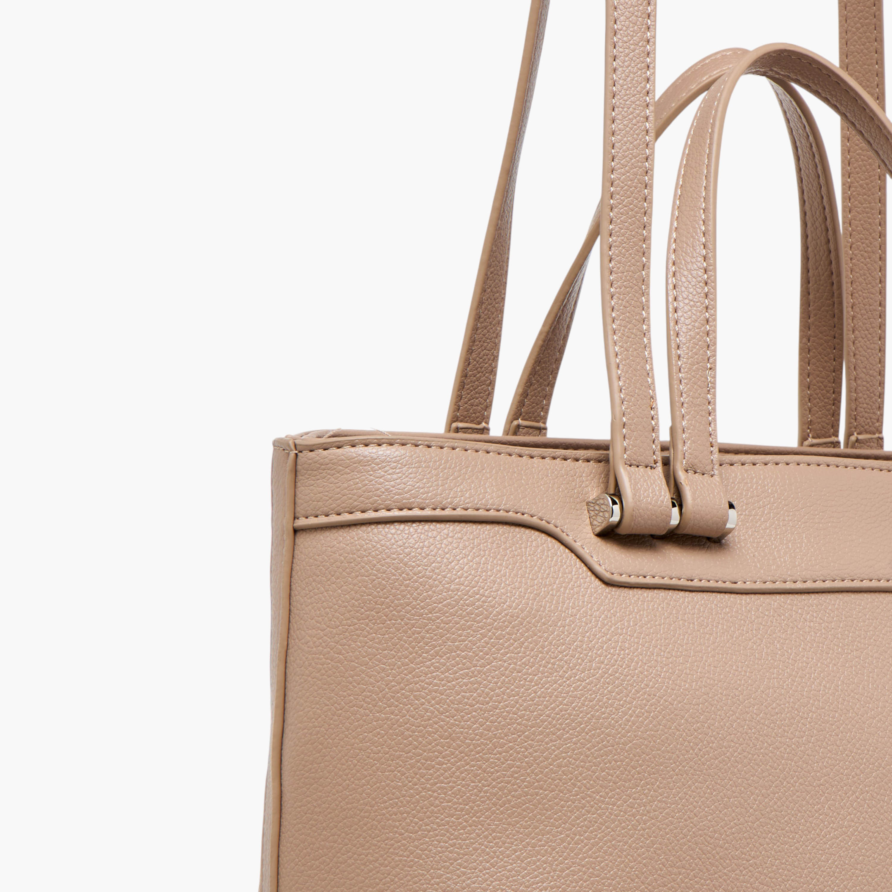 شنطة توتي سادة بمقبض مزدوج وسحاب إغلاق من فلورا بيلا-women-bagsandwallets-handbags-image-6