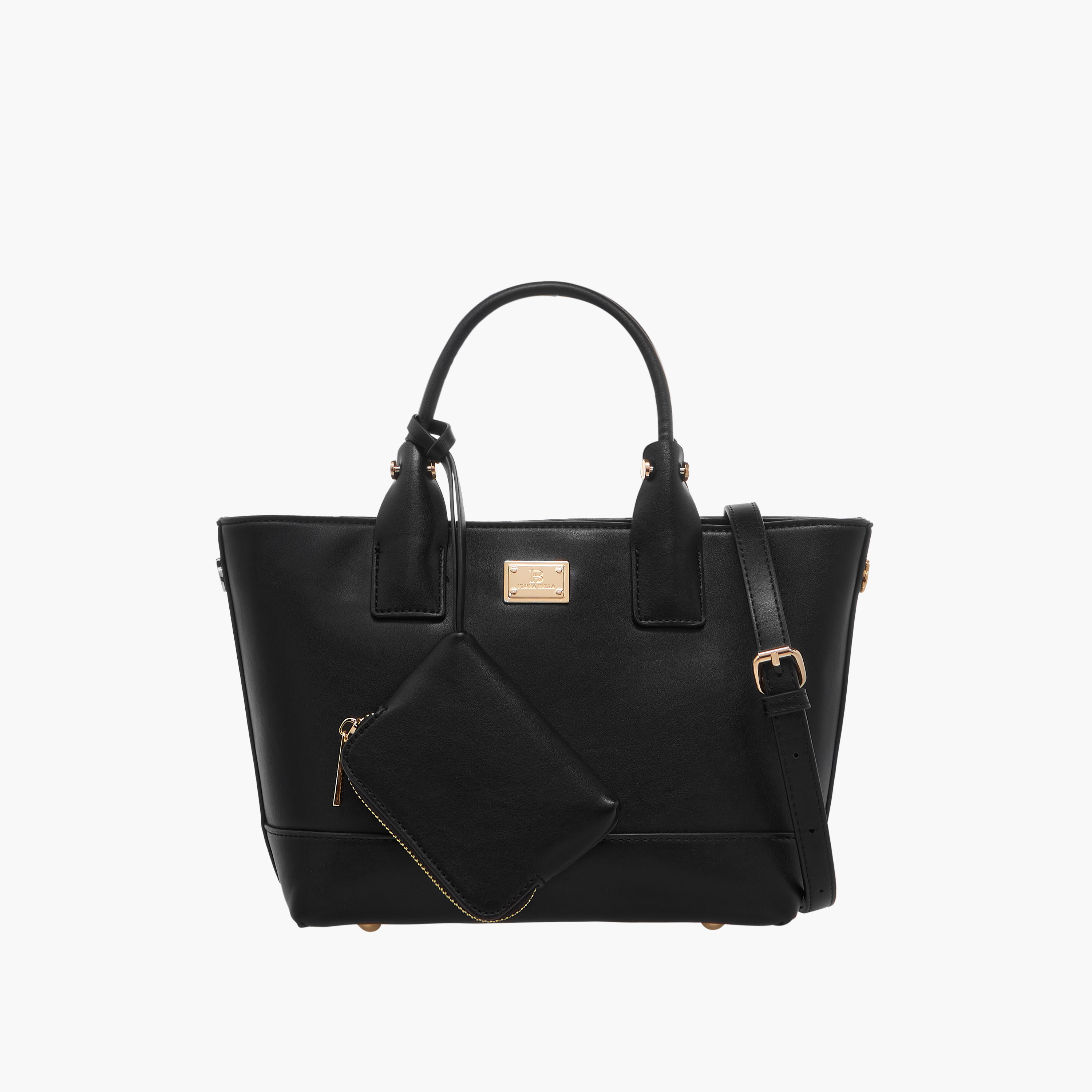 Flora Bella Solid Tote Bag with Detachable Strap and Pouch-women-bagsandwallets-handbags-image-1