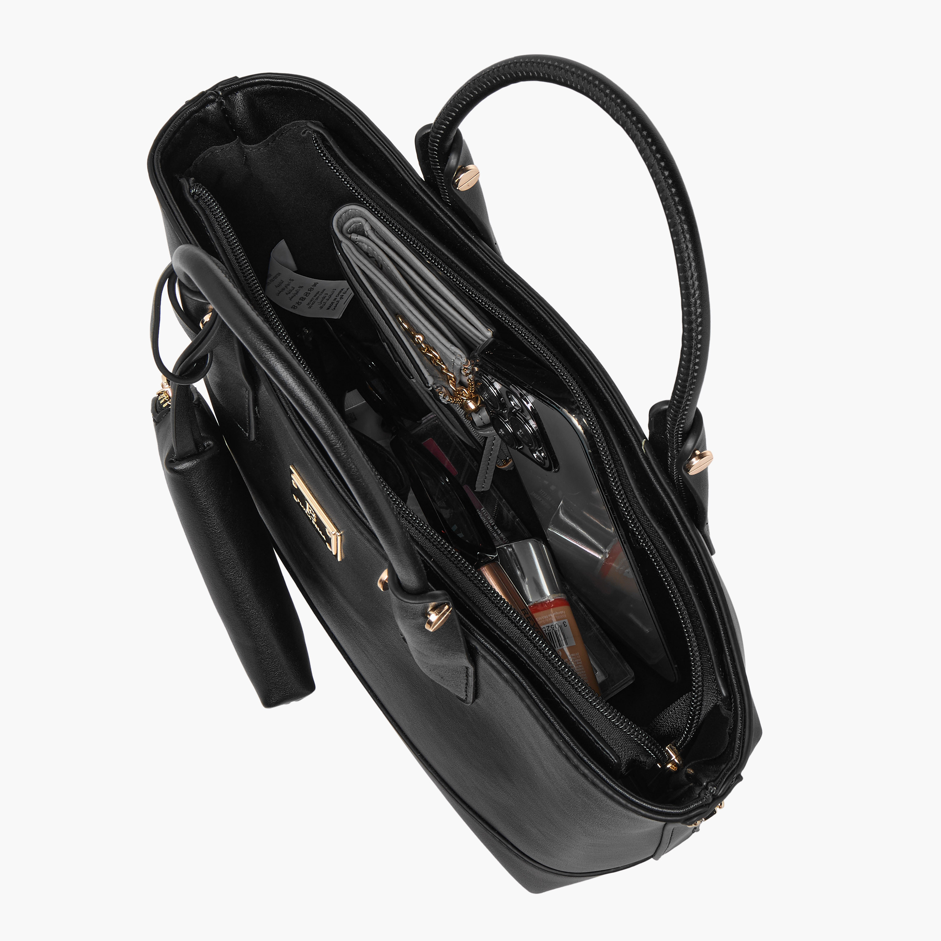 Flora Bella Solid Tote Bag with Detachable Strap and Pouch-women-bagsandwallets-handbags-image-10