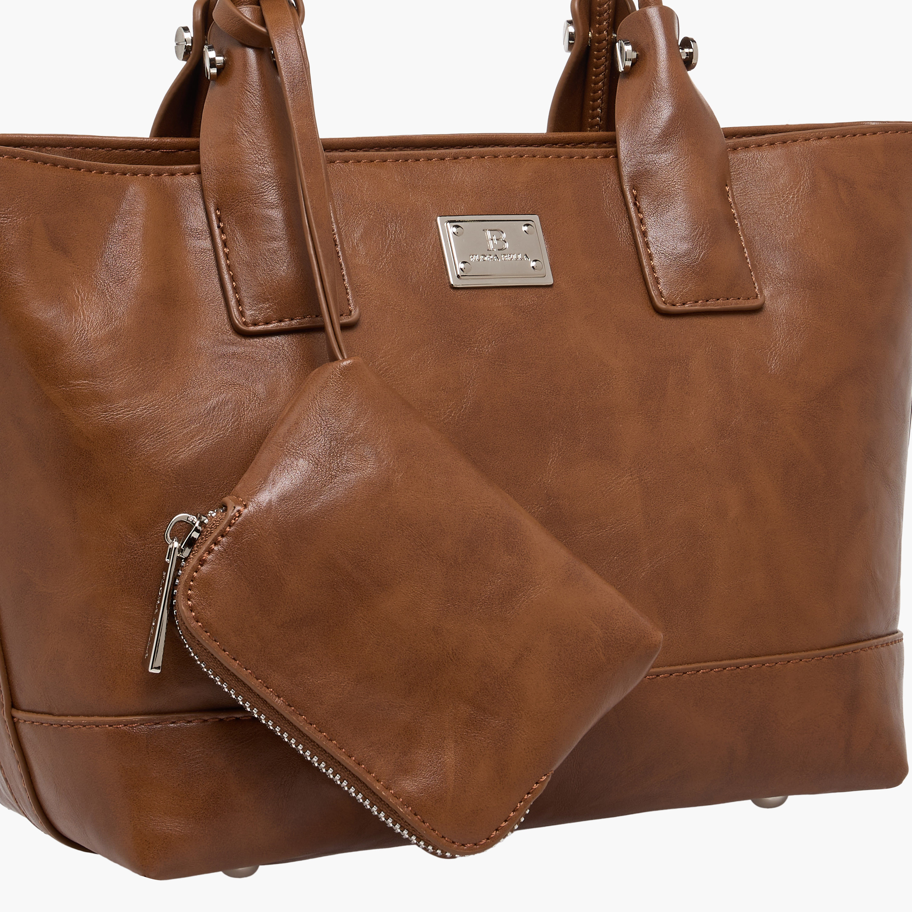 Flora Bella Solid Tote Bag with Detachable Strap and Pouch-women-bagsandwallets-handbags-image-6