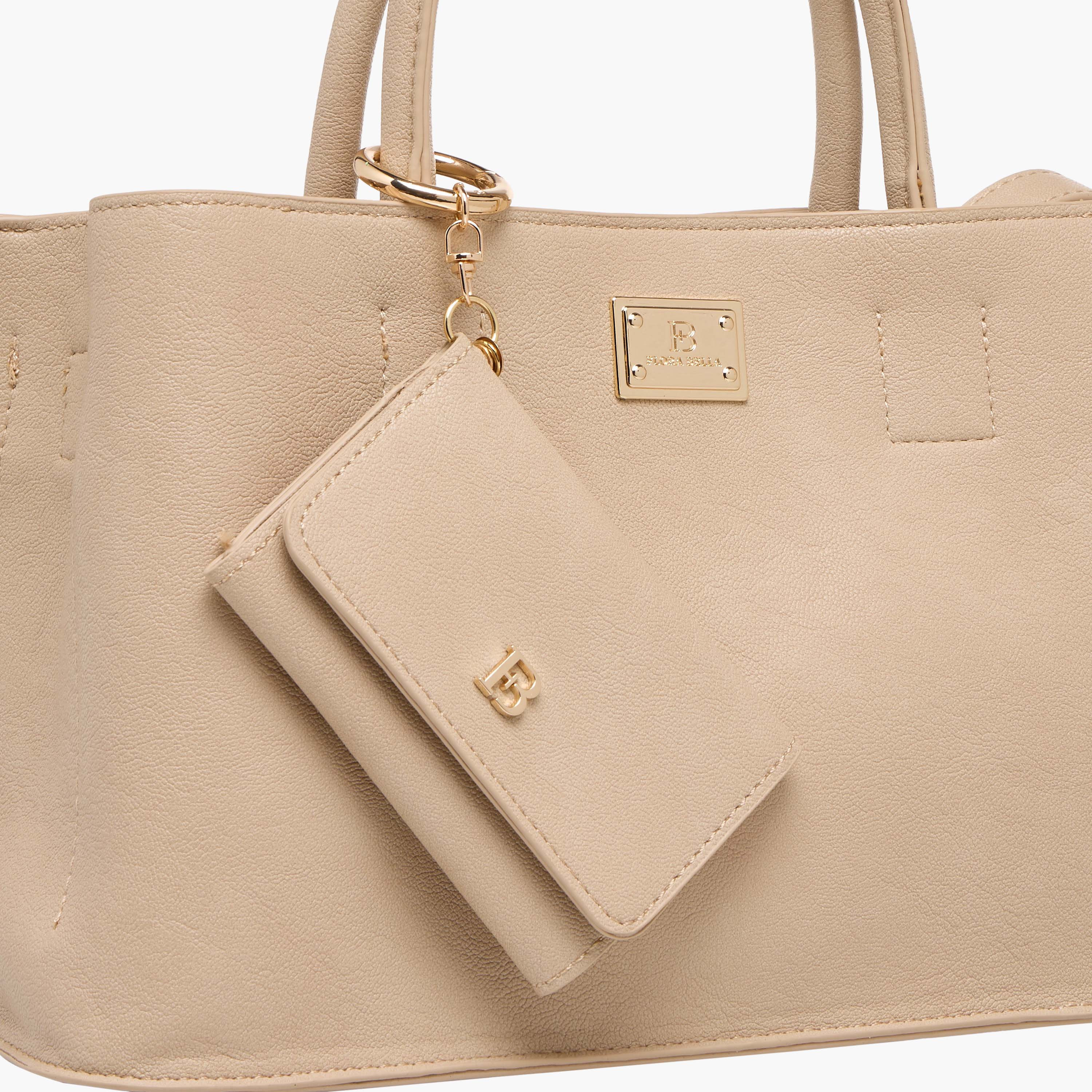 شنطة توتي سادة بحزام قابل للتعديل وسنطة صغيرة قابلة للفصل من فلورا بيلا-women-bagsandwallets-handbags-image-6