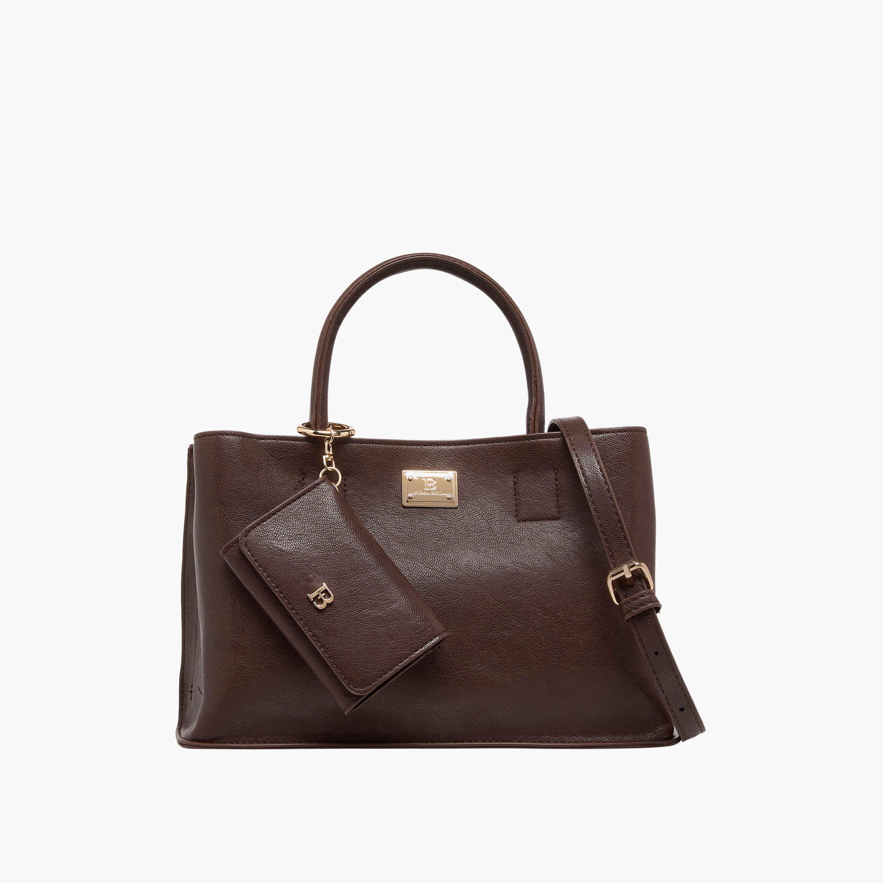 Flora Bella Solid Tote Bag with Adjustable Strap and Detachable Pouch-women-bagsandwallets-handbags-image-1
