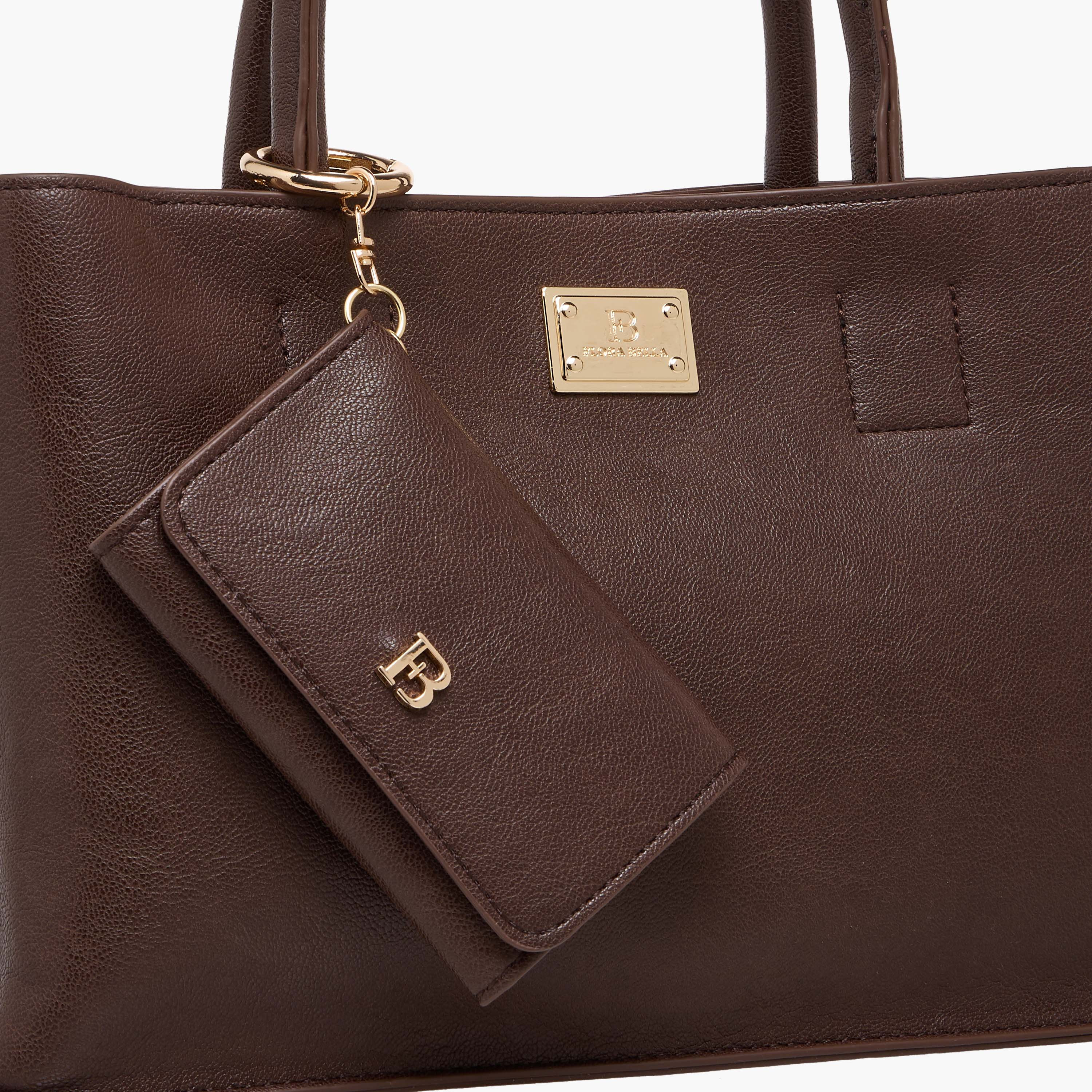 Flora Bella Solid Tote Bag with Adjustable Strap and Detachable Pouch-women-bagsandwallets-handbags-image-6