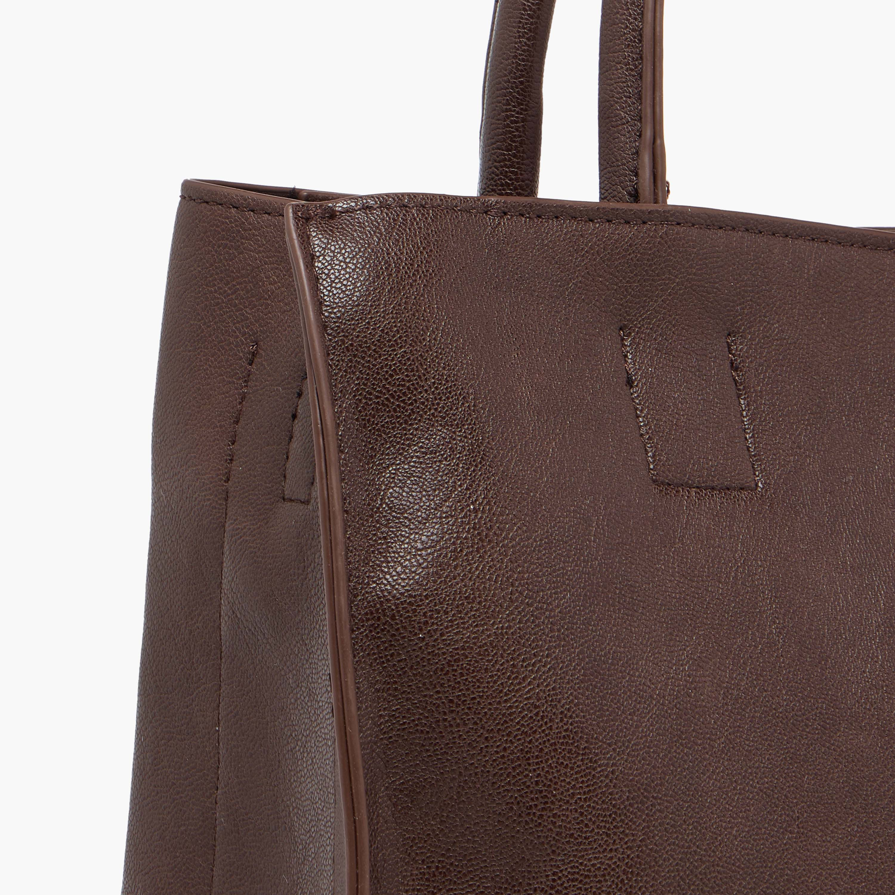 Flora Bella Solid Tote Bag with Adjustable Strap and Detachable Pouch-women-bagsandwallets-handbags-image-7