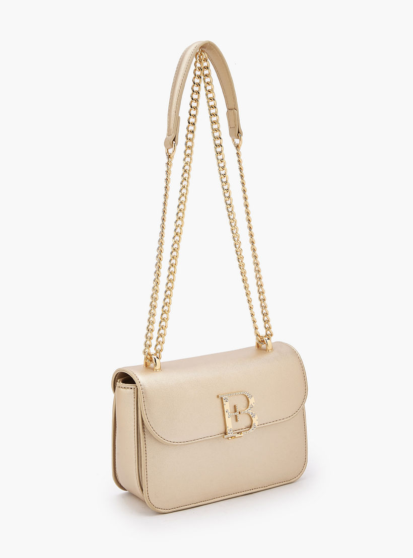 شنطة كروس بودي مزينة بشعار مع حزام سلسلة من فلورا بيلا-women-bagsandwallets-handbags-image-4