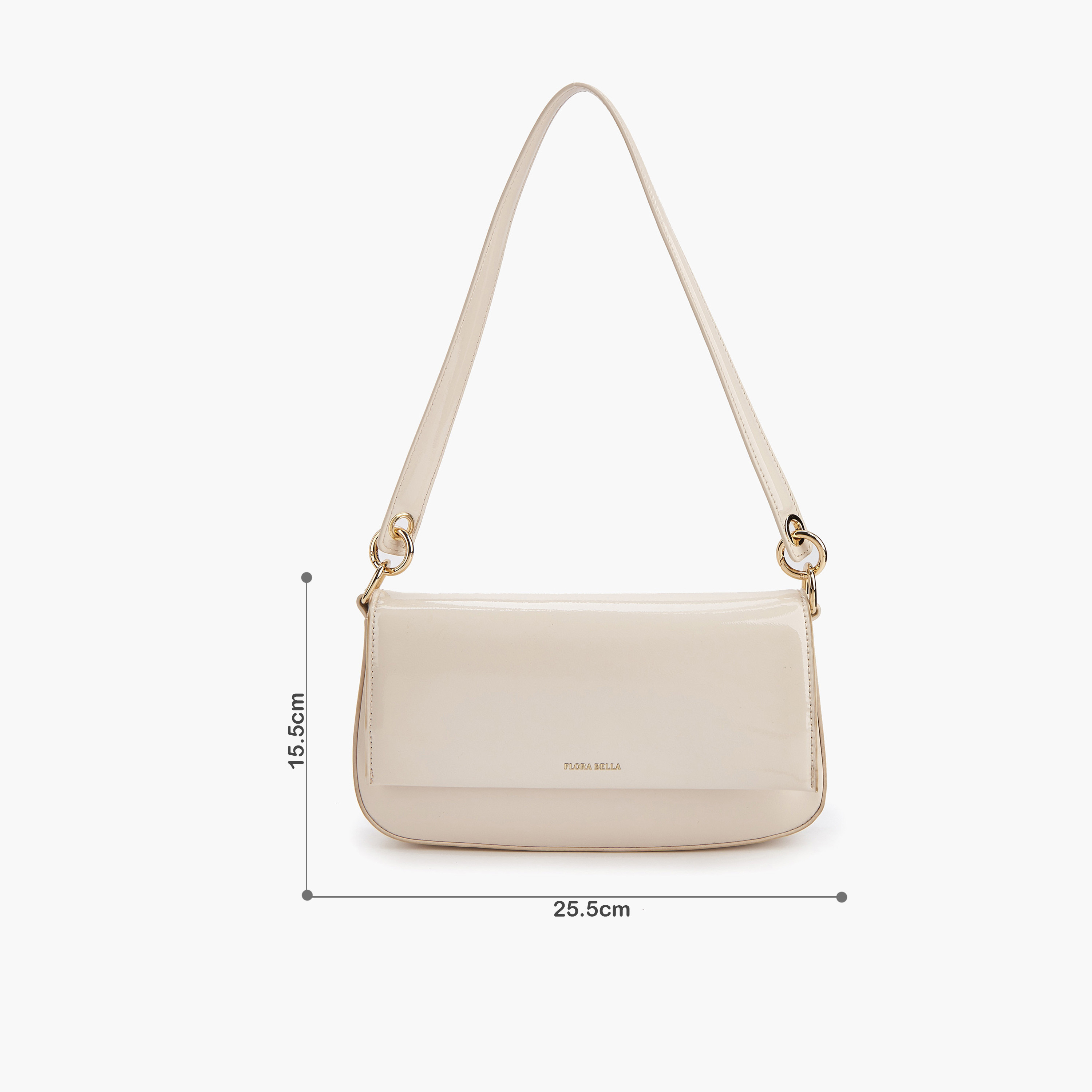 Flora Bella Solid Shoulder Bag with Strap Handle and Flap Closure-women-bagsandwallets-handbags-image-2