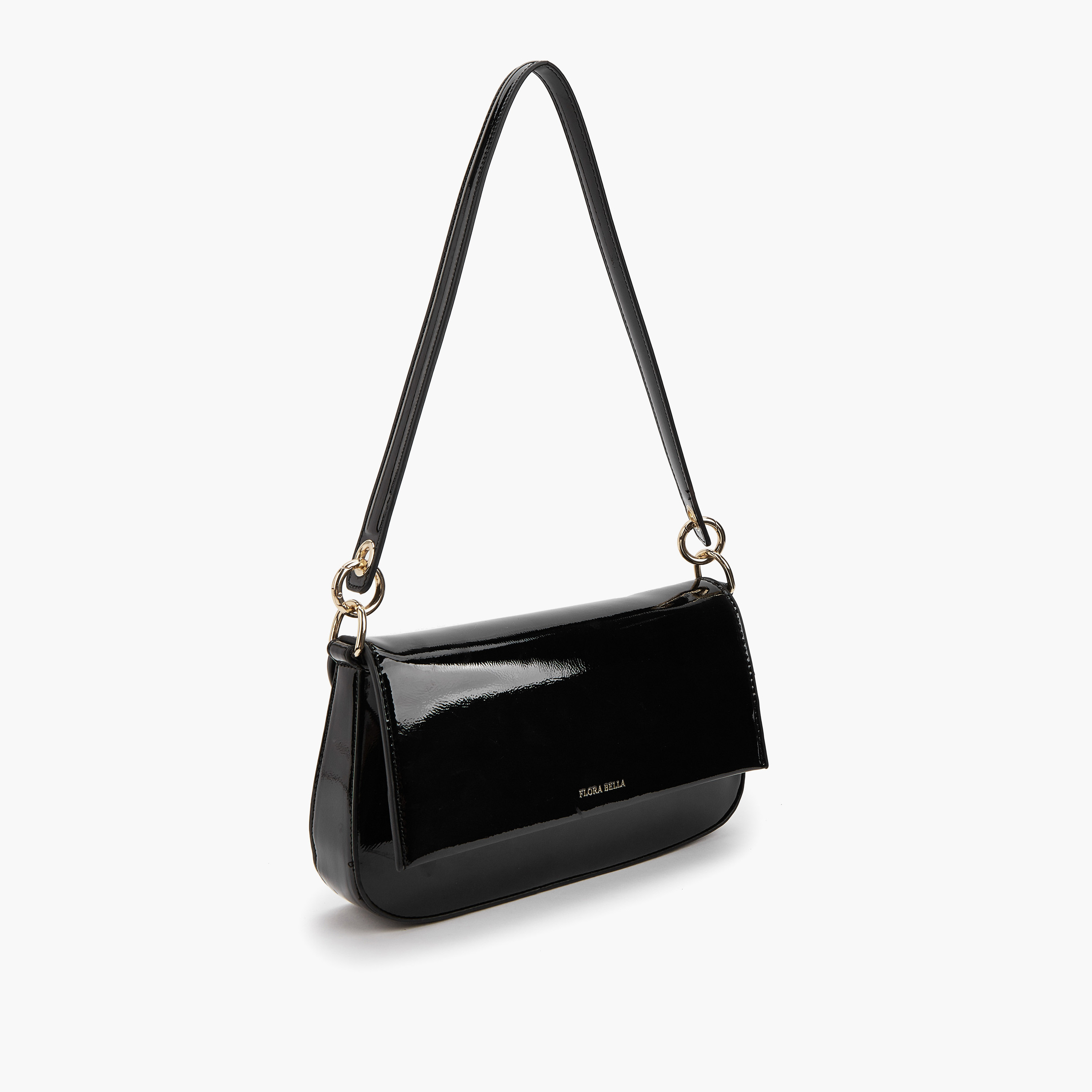 شنطة كتف سادة بمقبض حزام وطية إغلاق من فلورا بيلا-women-bagsandwallets-handbags-image-3