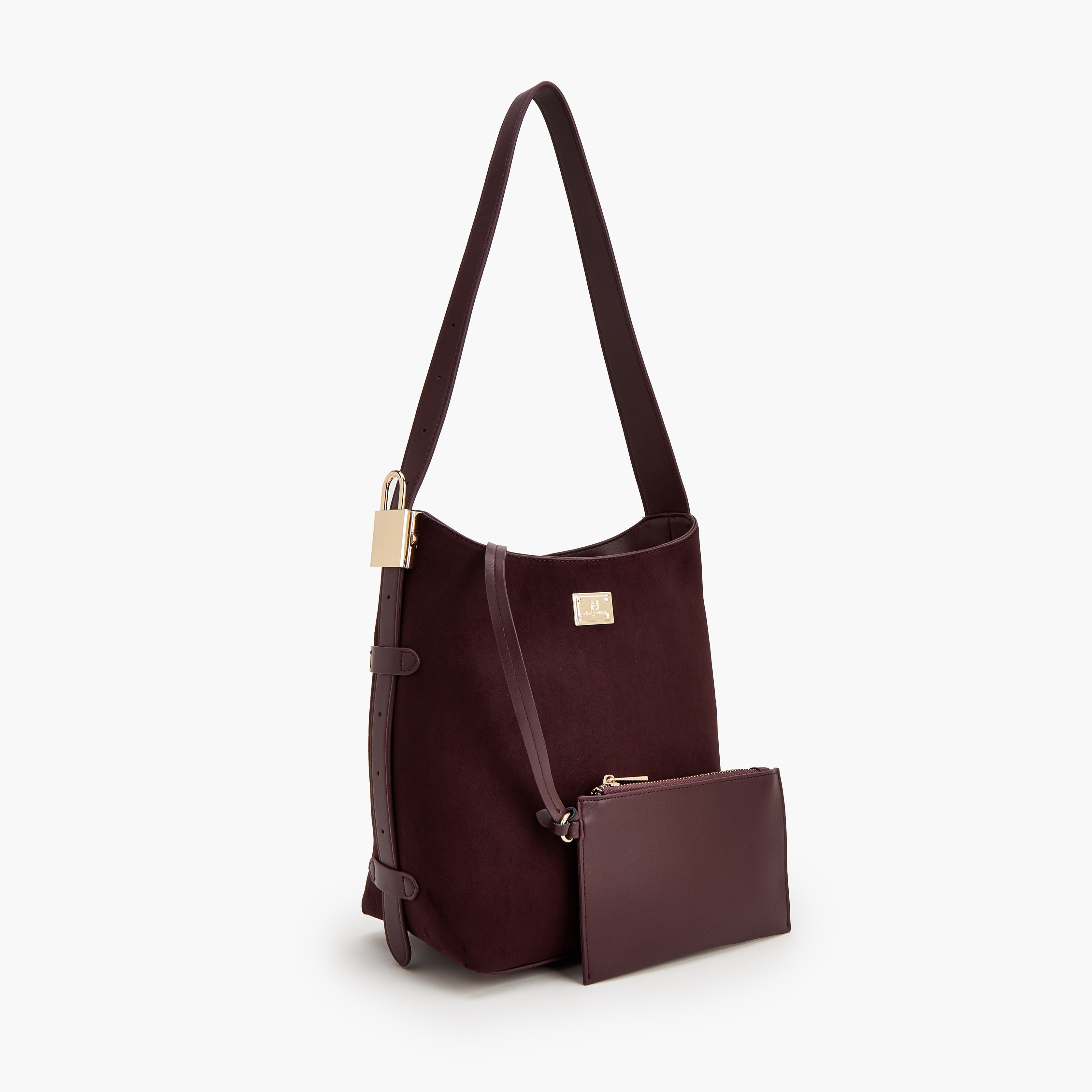 شنطة كتف بطبعات مونوجرام مع محفظة من فلورا بيلا-women-bagsandwallets-handbags-image-2