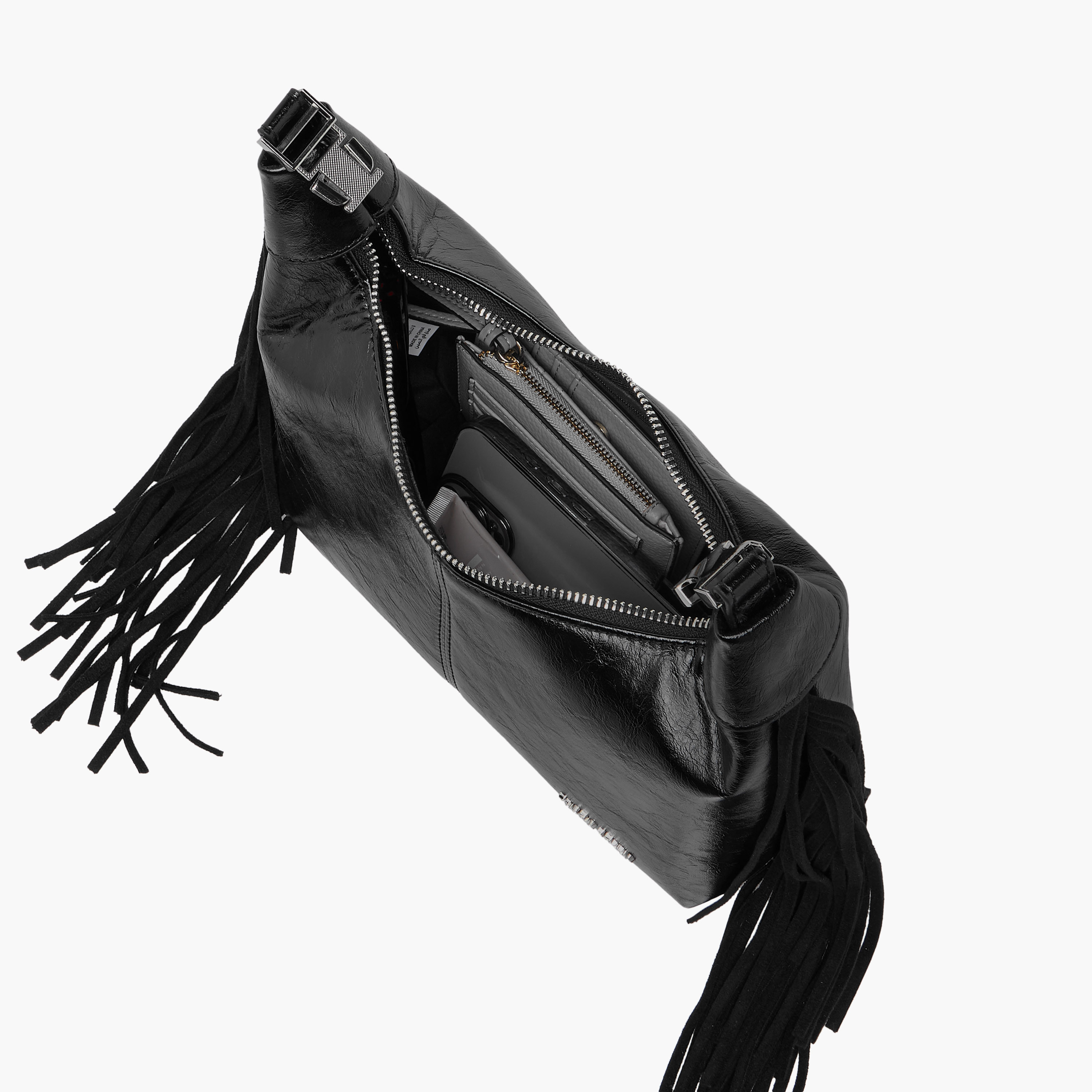 Flora Bella Textured Shoulder Bag with Adjustable Strap and Zip Closure-women-bagsandwallets-handbags-image-9