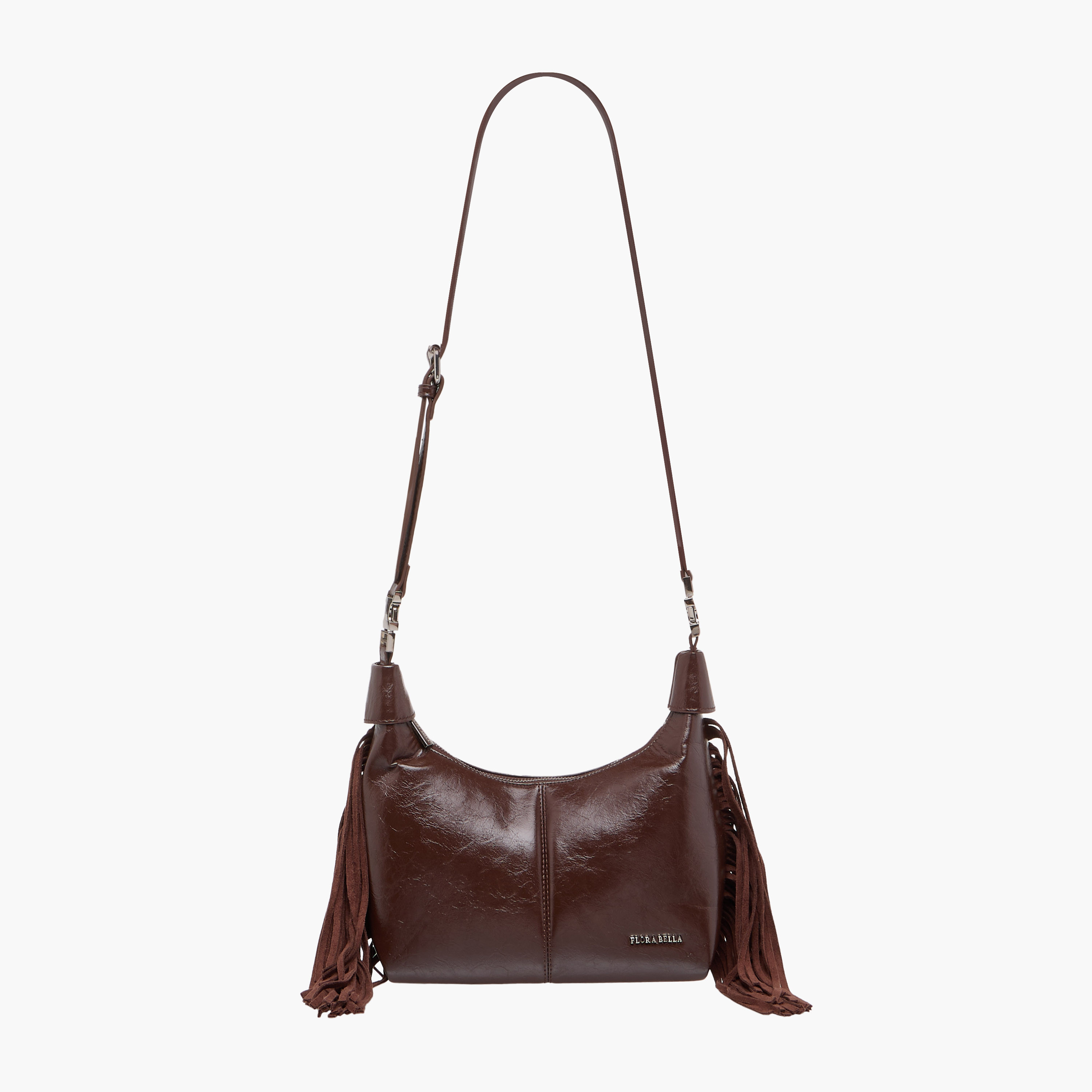 Flora Bella Textured Shoulder Bag with Adjustable Strap and Zip Closure-women-bagsandwallets-handbags-image-3