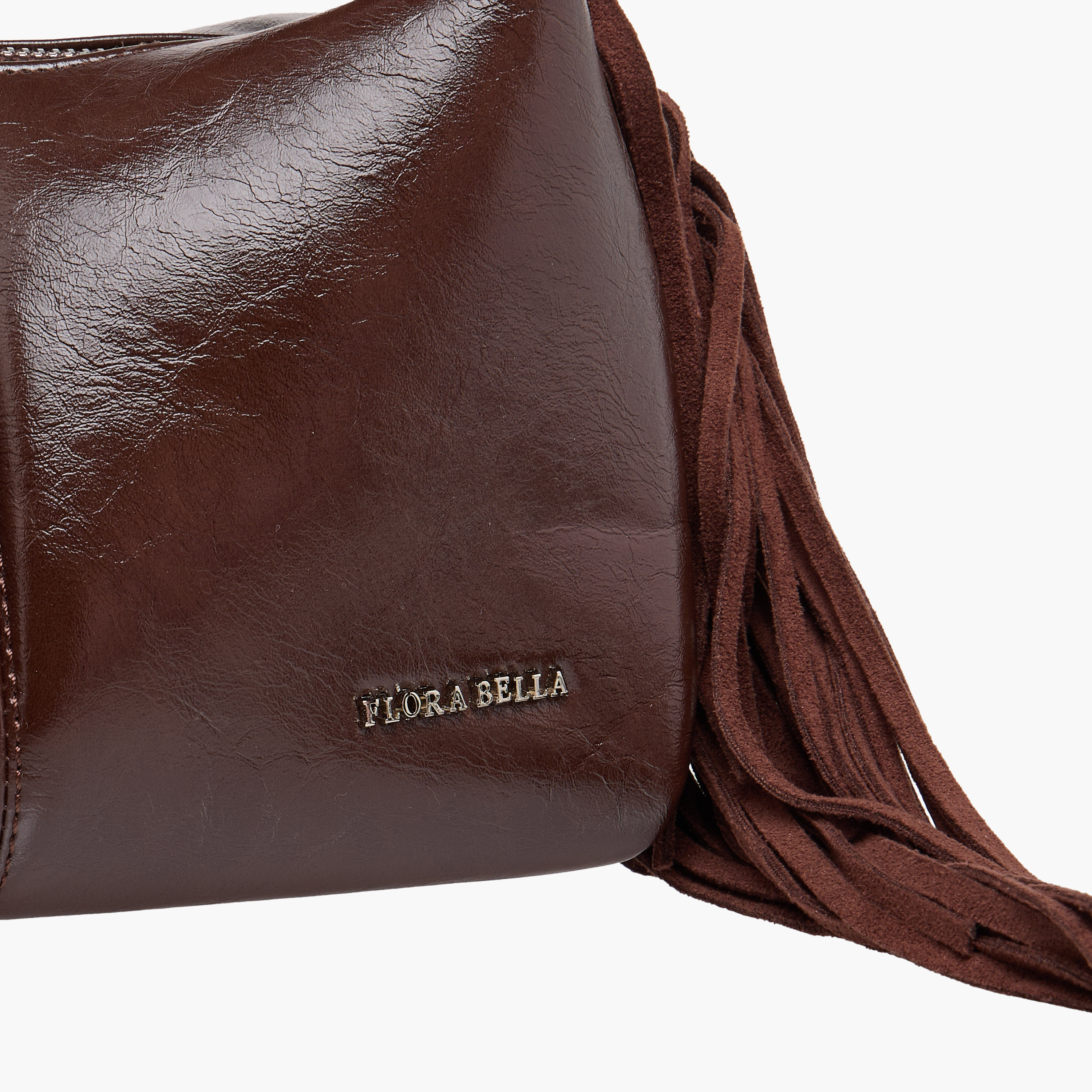 Flora Bella Textured Shoulder Bag with Adjustable Strap and Zip Closure-women-bagsandwallets-handbags-image-6