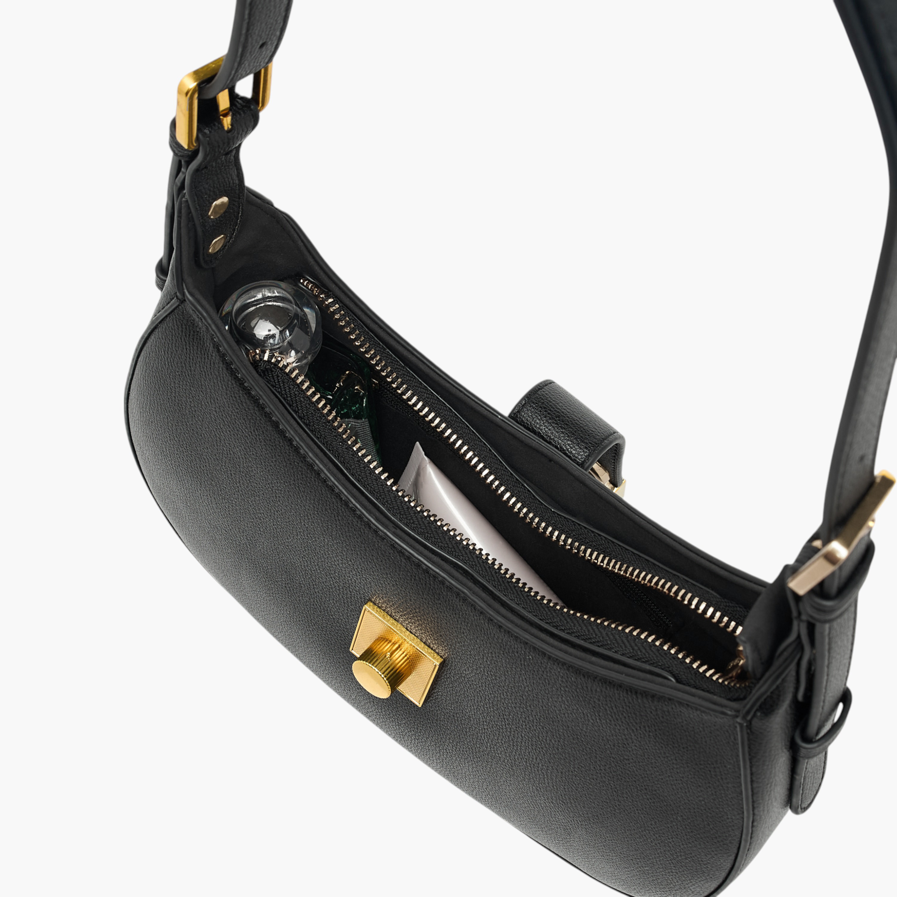 Flora Bella Solid Shoulder Bag with Adjustable Strap and Zip Closure-women-bagsandwallets-handbags-image-8