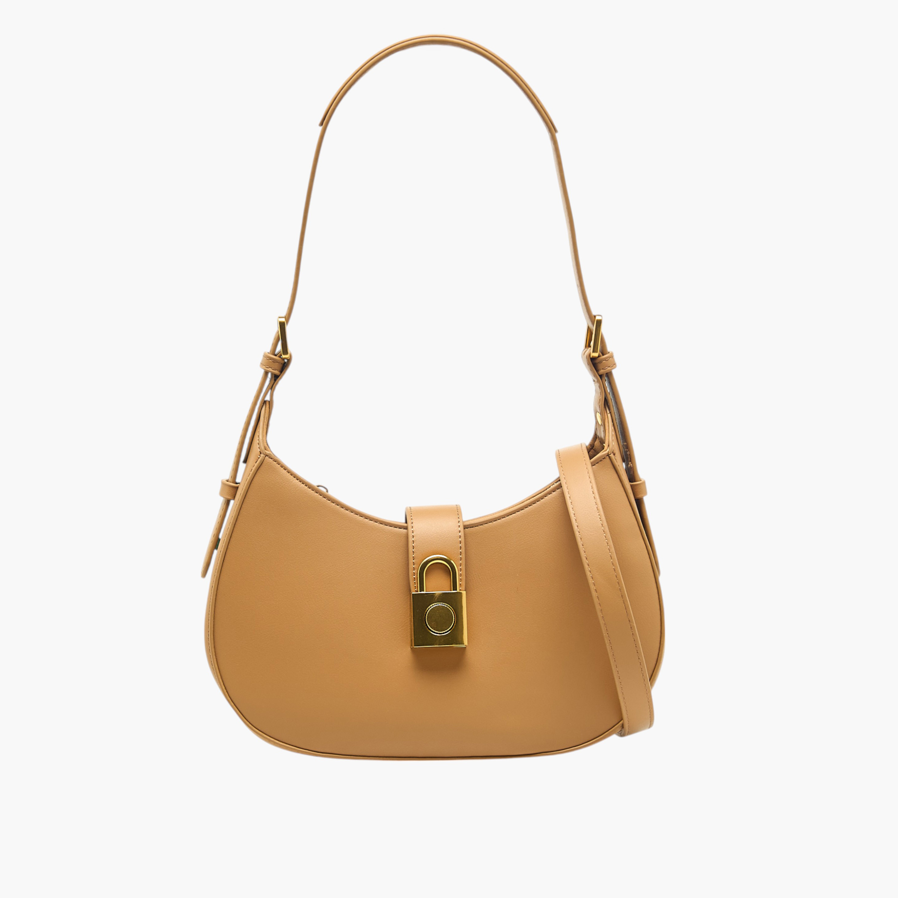 Flora Bella Solid Shoulder Bag with Adjustable Strap and Zip Closure-women-bagsandwallets-handbags-image-1