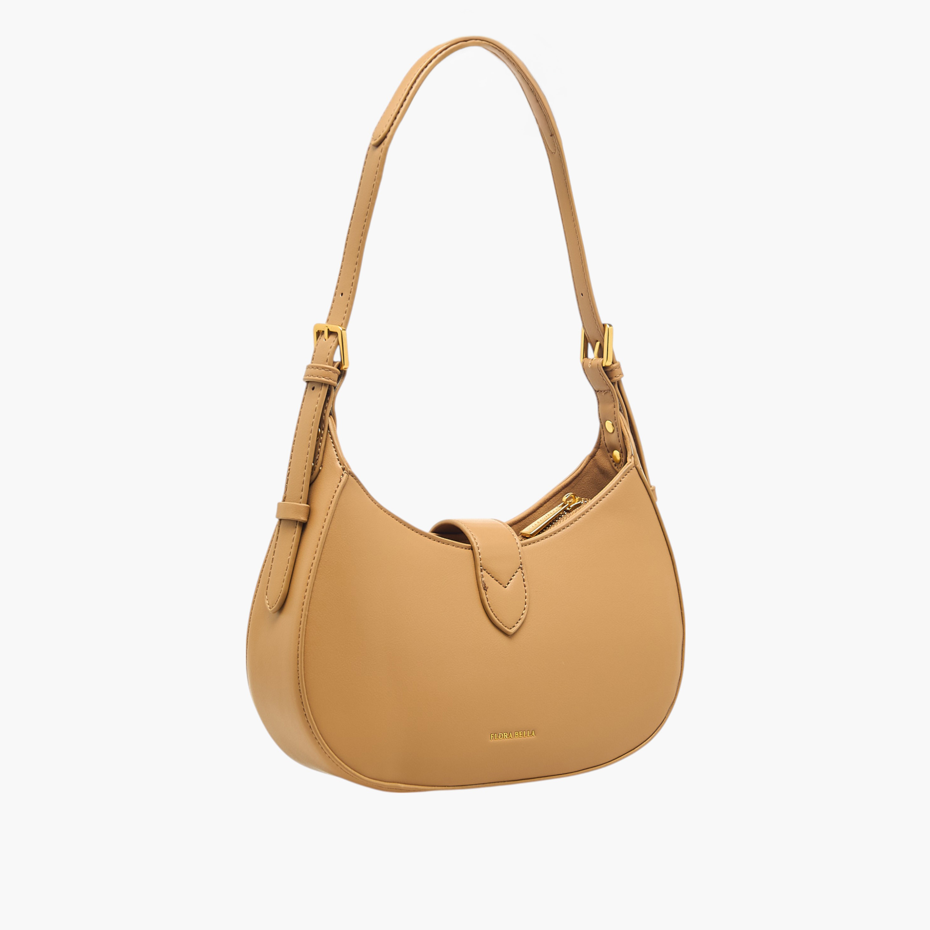 Flora Bella Solid Shoulder Bag with Adjustable Strap and Zip Closure-women-bagsandwallets-handbags-image-4