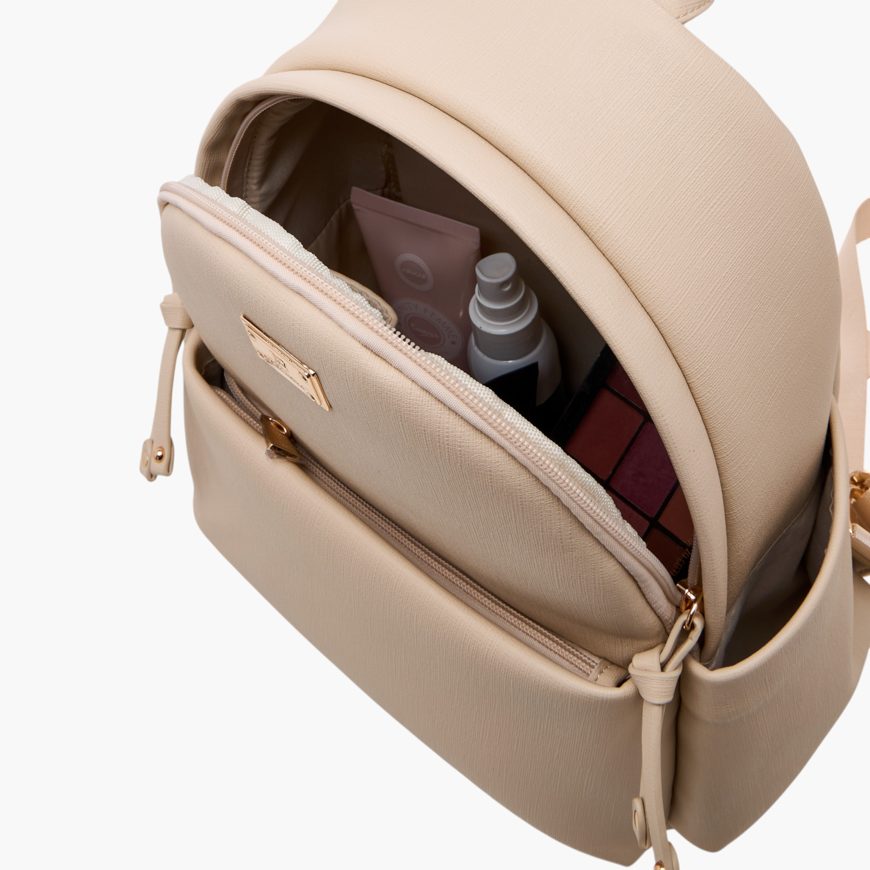 Flora Bella Solid Backpack with Adjustable Straps and Zip Closure - 14x27x32 cm-women-bagsandwallets-backpacks-image-7